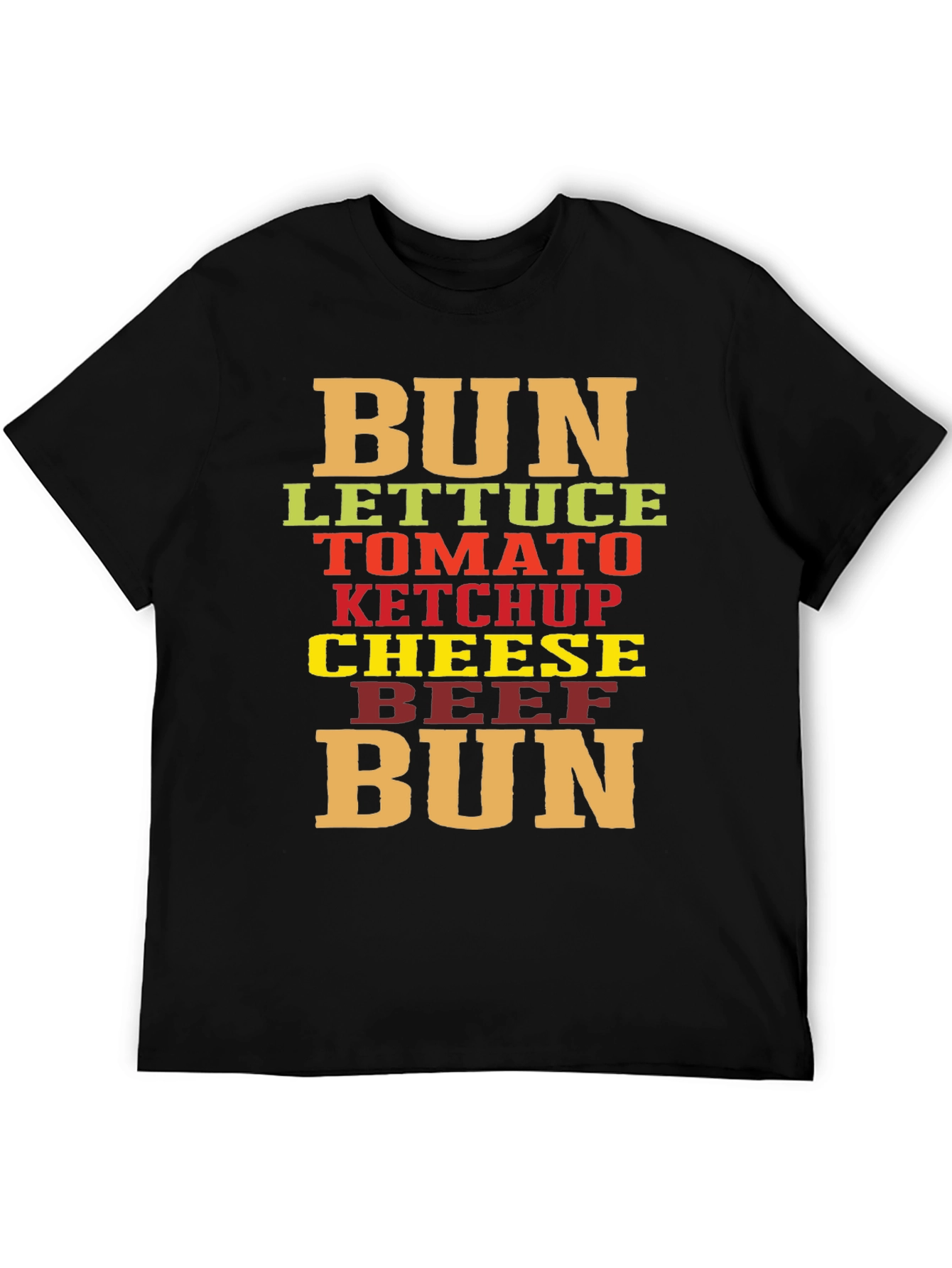 Burger Ingredients T-Shirt - Funny Foodie Tee