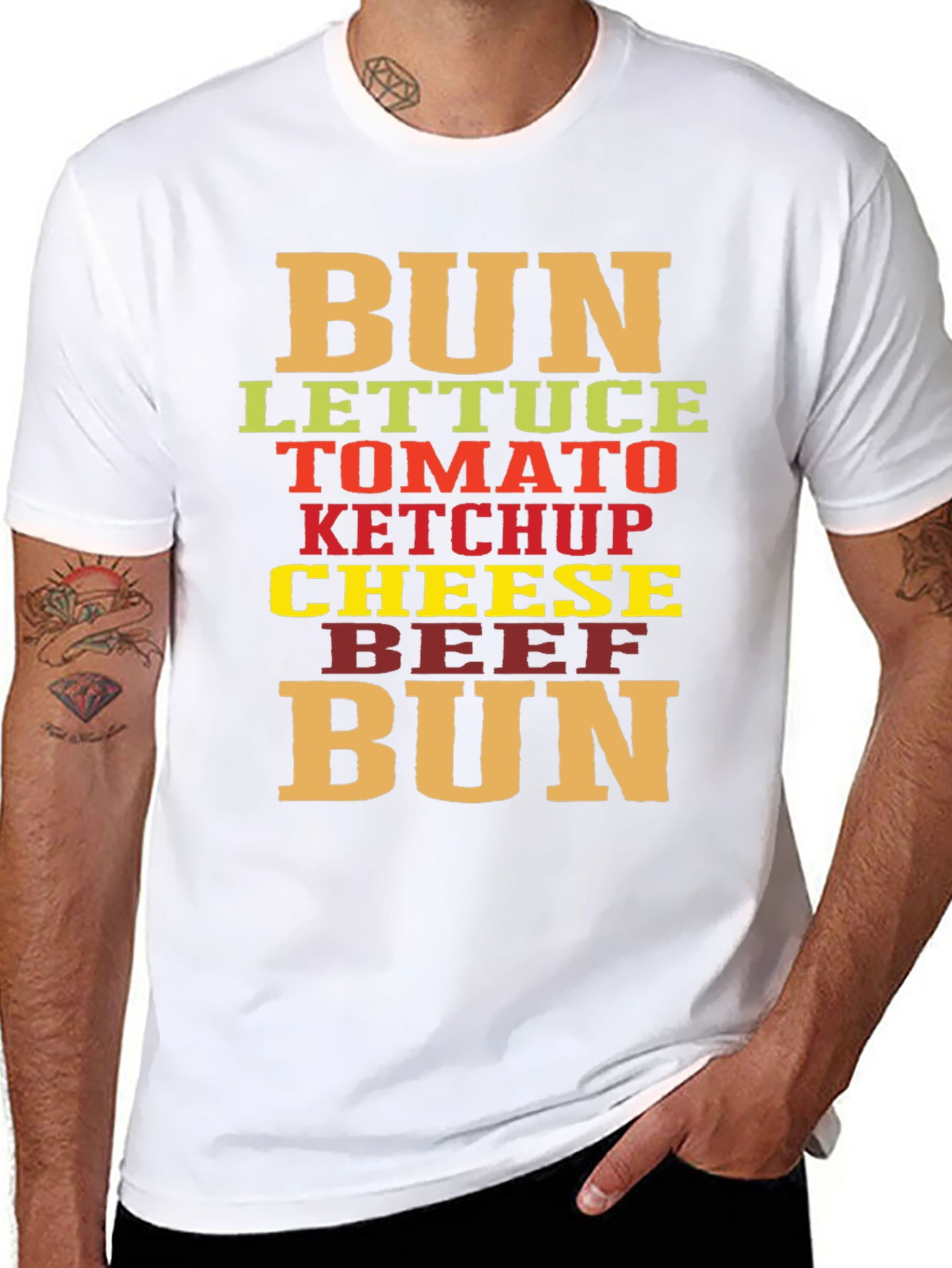 Burger Ingredients T-Shirt - Funny Foodie Tee