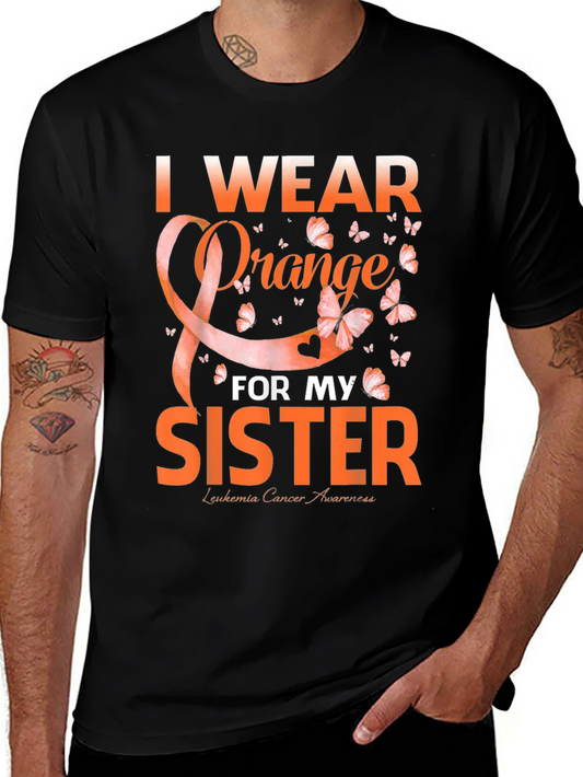I Wear Orange for My Sister Leukemia Awareness T-Shirt