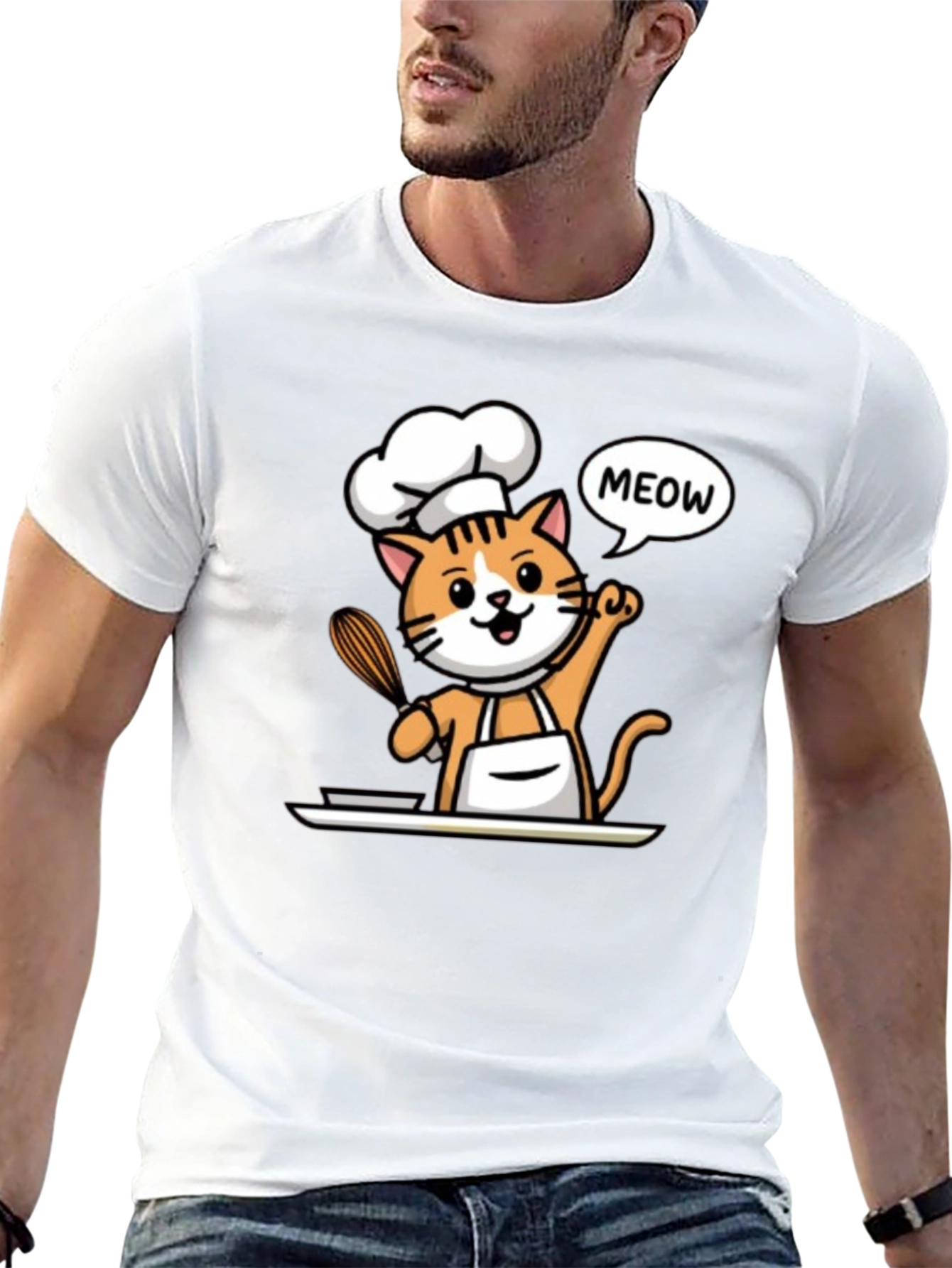 Chef Cat T-Shirt - Funny Culinary Kitten Tee