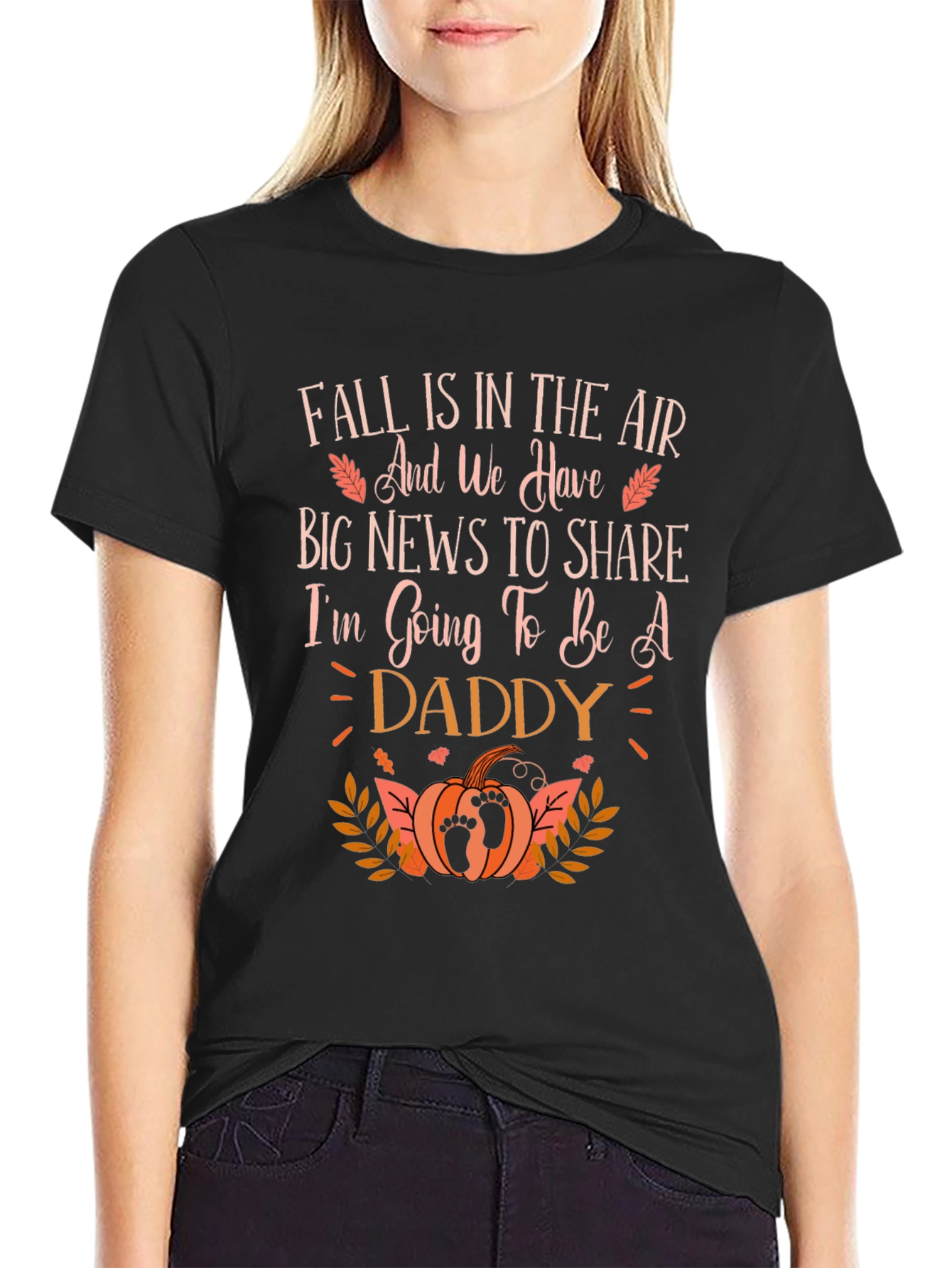 Fall Pregnancy Announcement T-Shirt - Daddy To Be