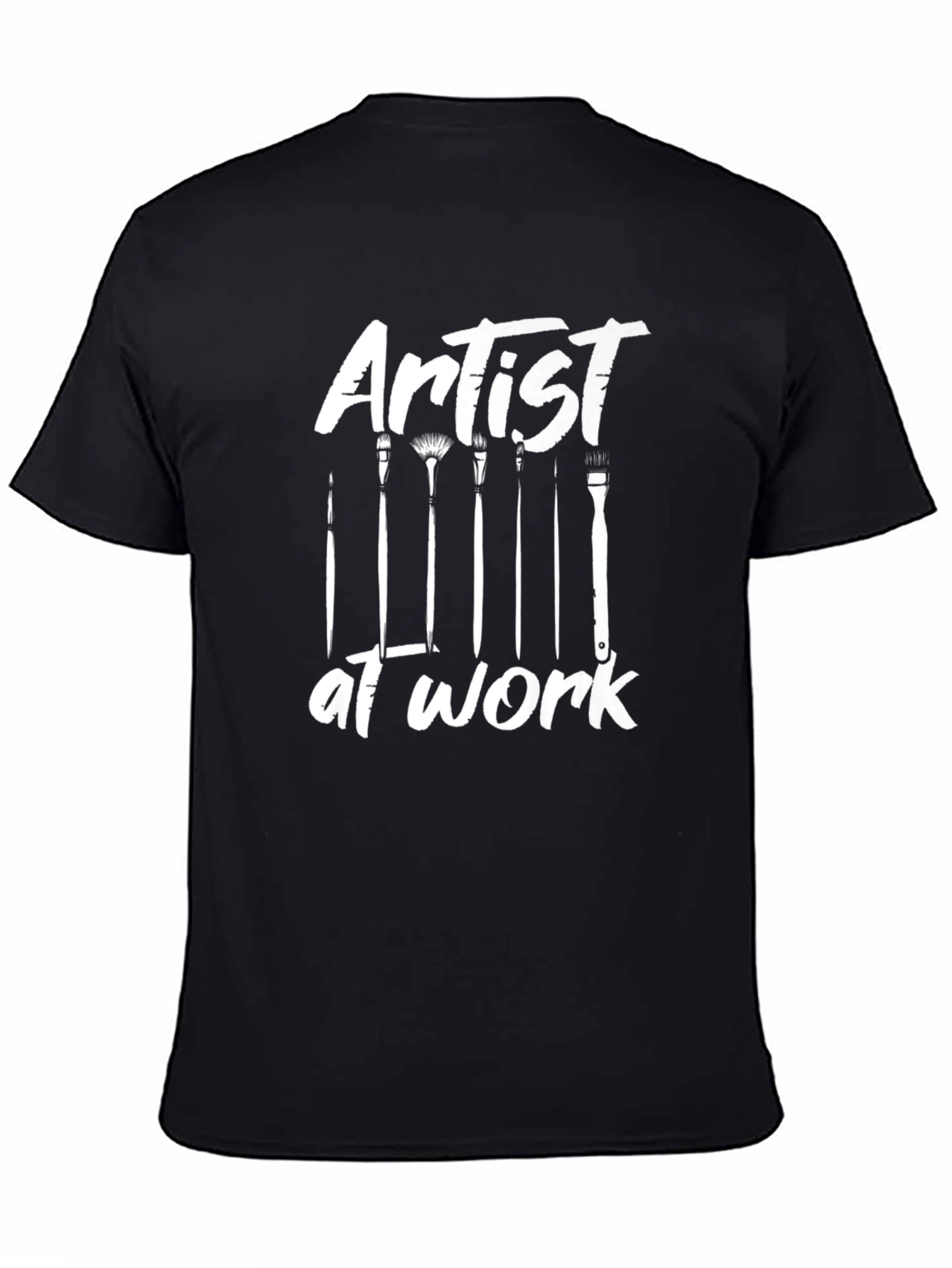 Artist At Work Black Graphic T-Shirt