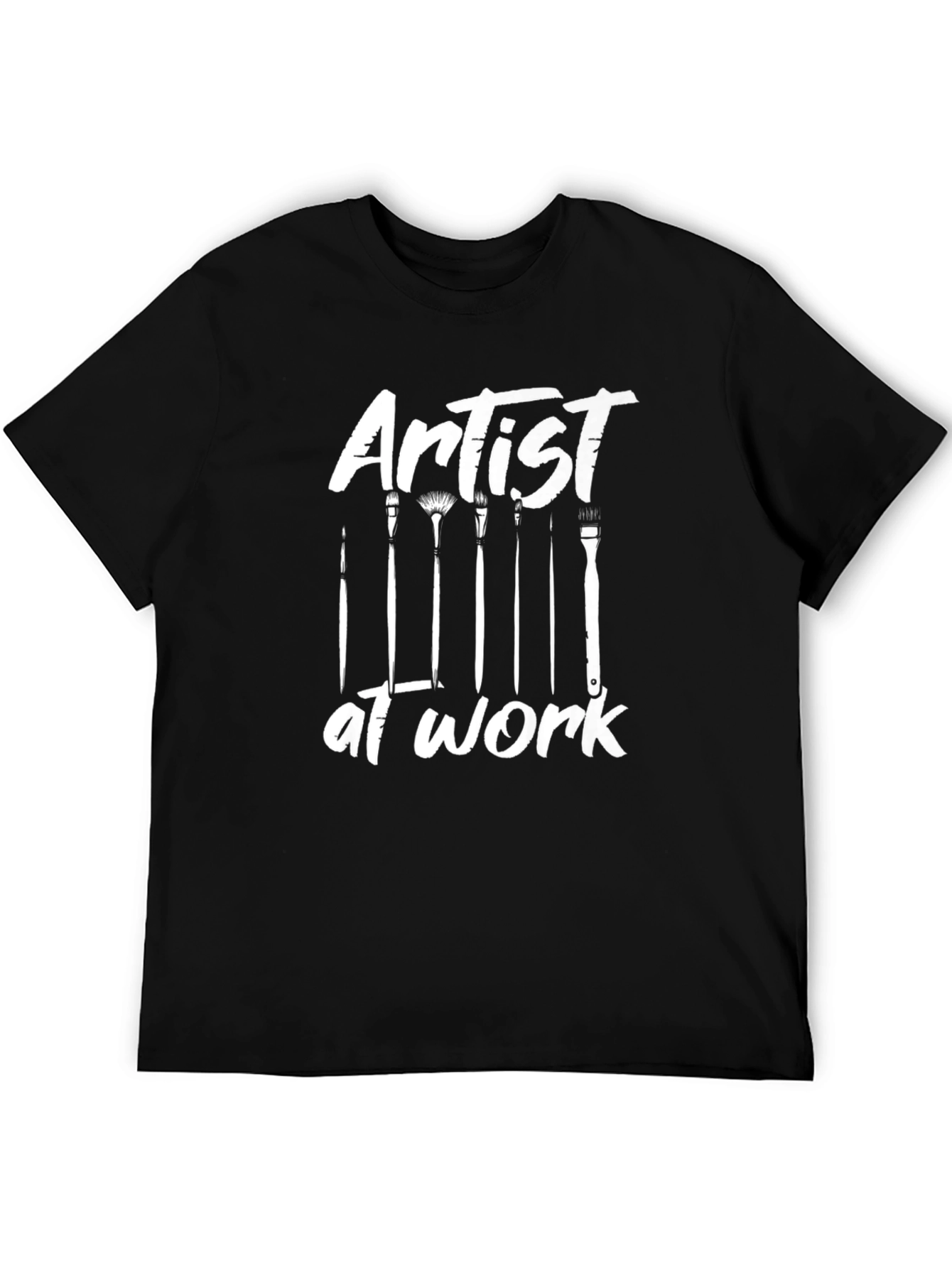 Artist At Work Black Graphic T-Shirt