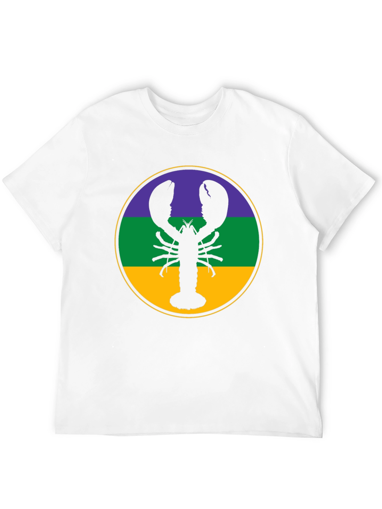 Lobster Mardi Gras T-Shirt - Round Circle
