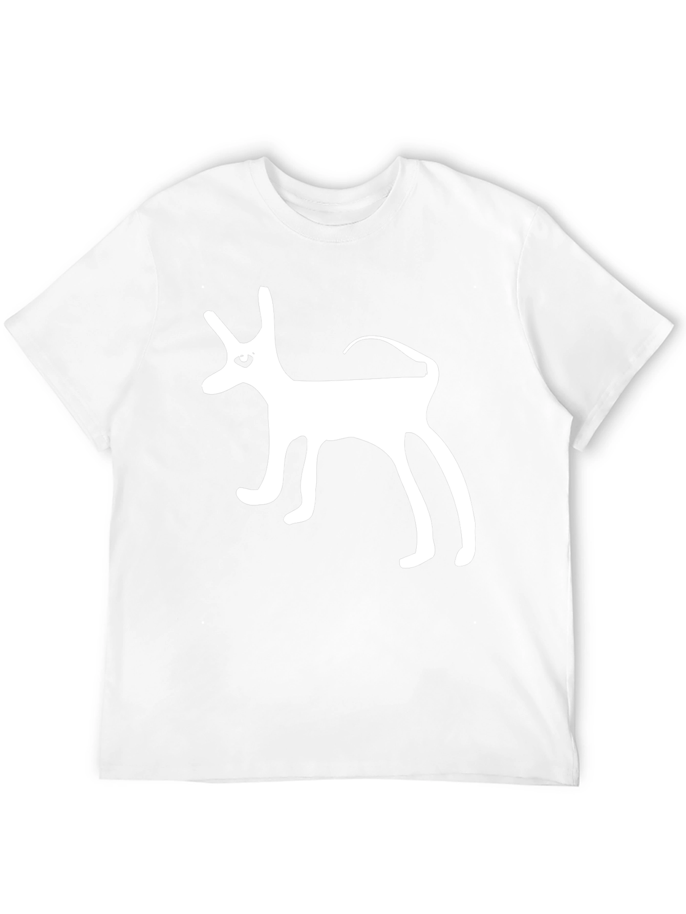 Whimsical Dog Graphic Tee - Black Cotton T-Shirt