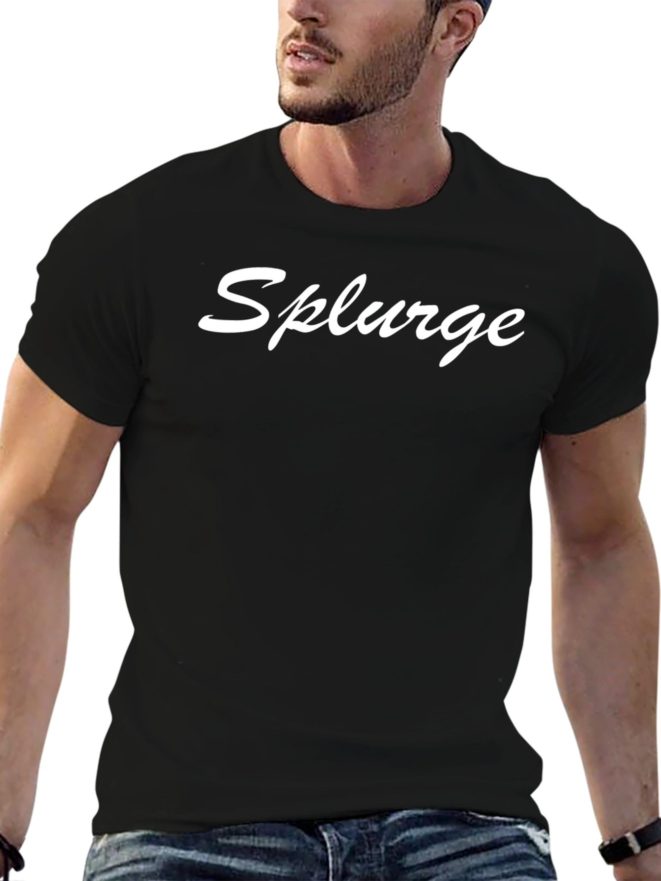 Splurge Black T-Shirt - Stylish & Comfortable