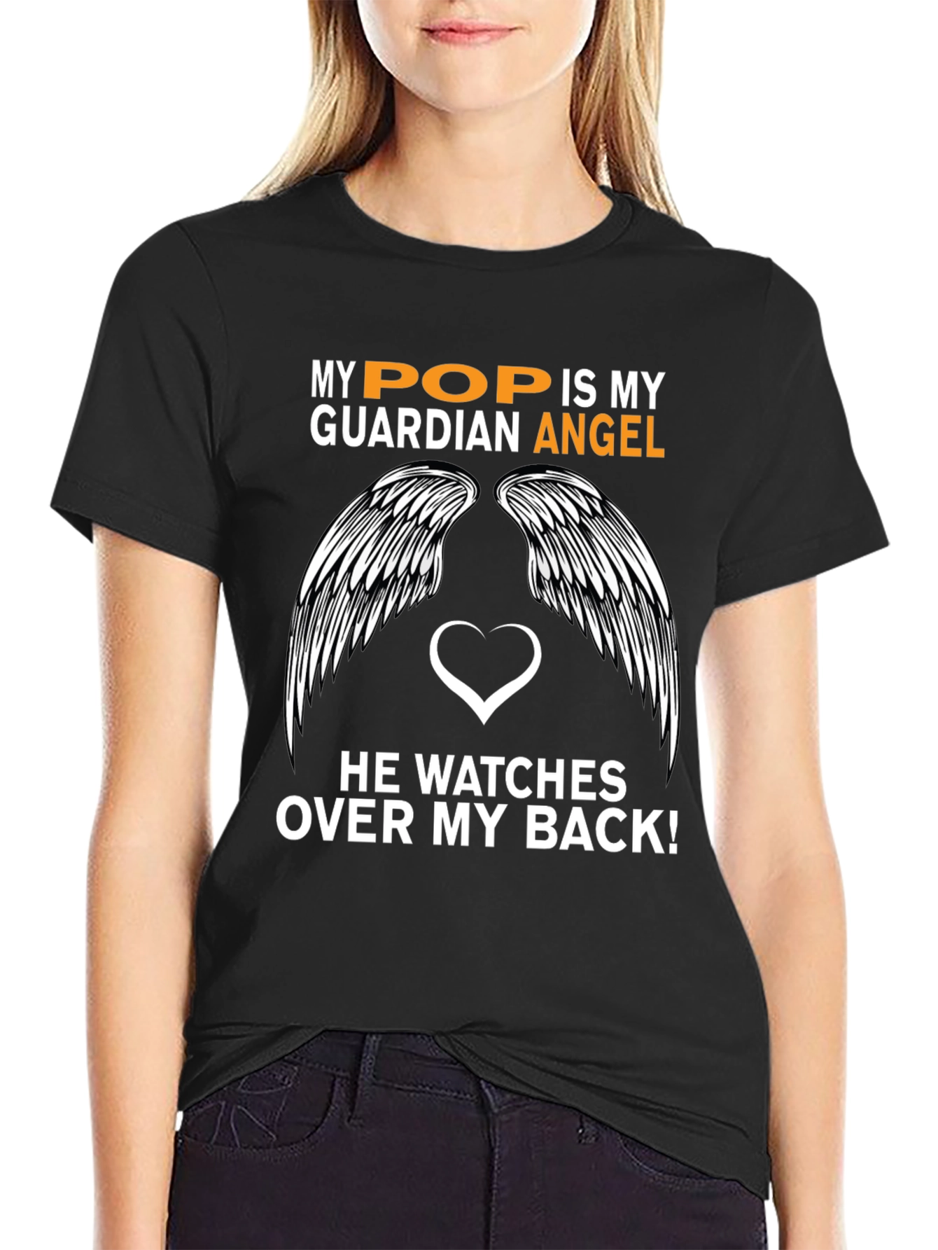 My Pop is My Guardian Angel Graphic T-Shirt
