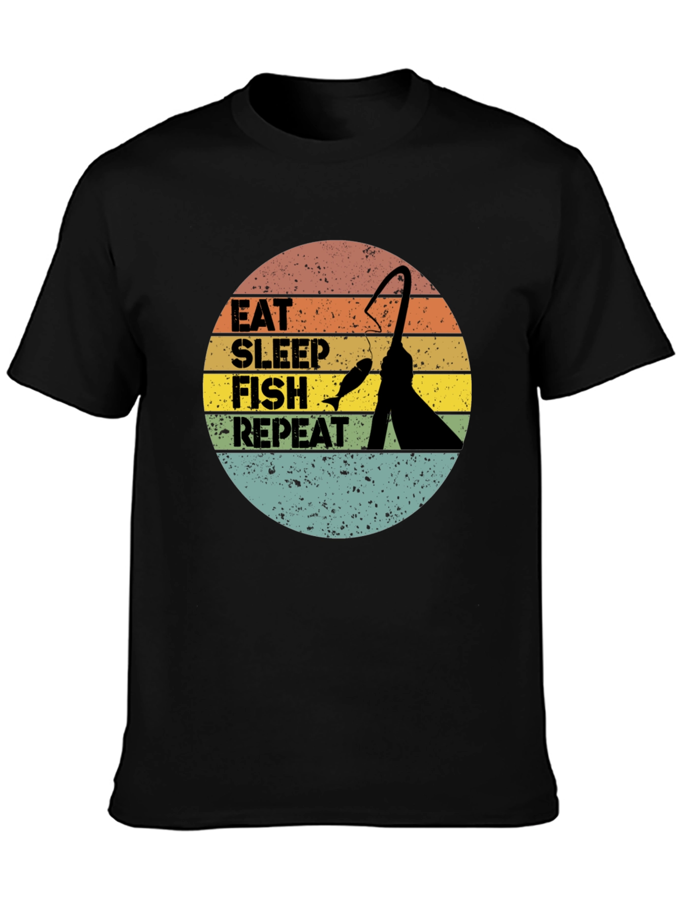 Eat Sleep Fish Repeat Graphic T-Shirt