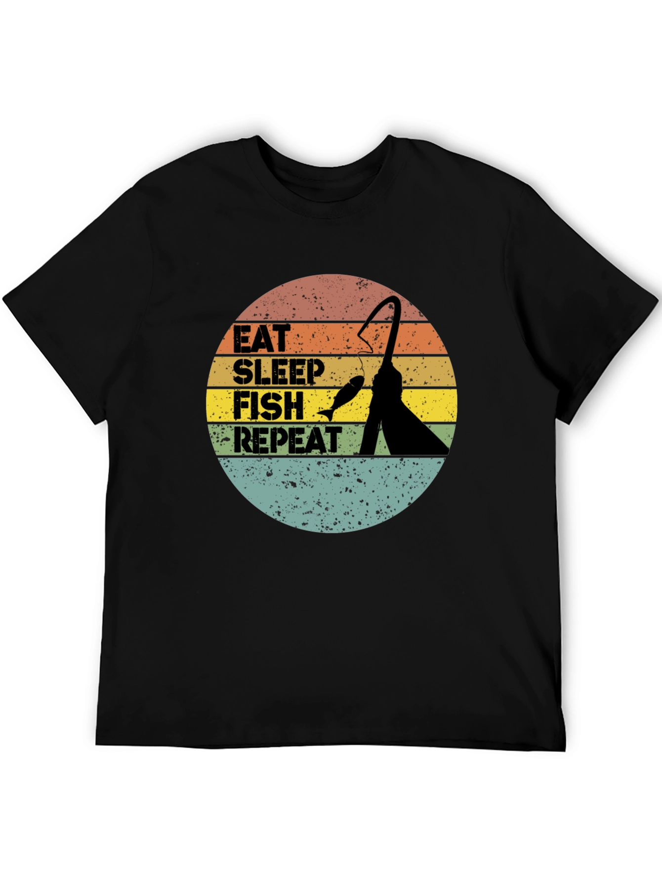 Eat Sleep Fish Repeat Graphic T-Shirt