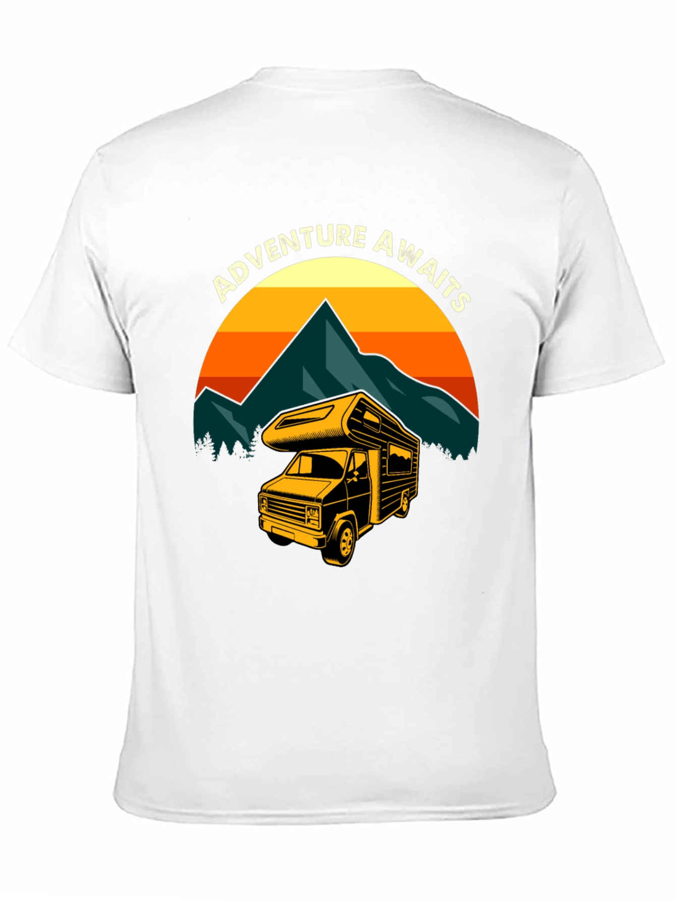 Adventure Awaits Camper Van Graphic T-Shirt