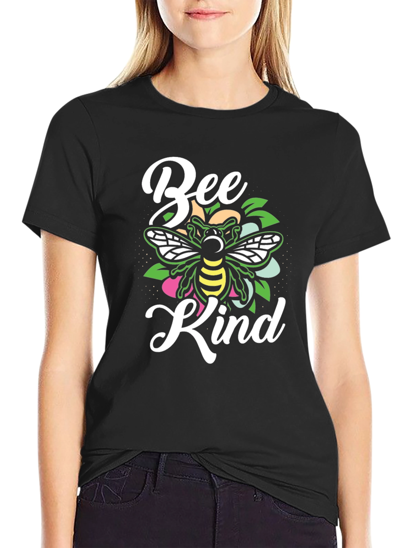 Bee Kind Graphic T-Shirt - Black