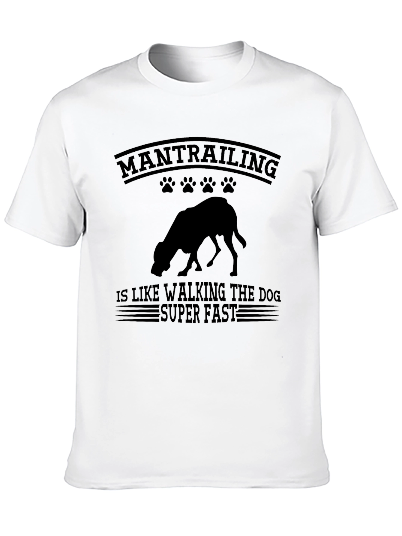 ManTrailing Dog Graphic Tee - Fast Dog Walking