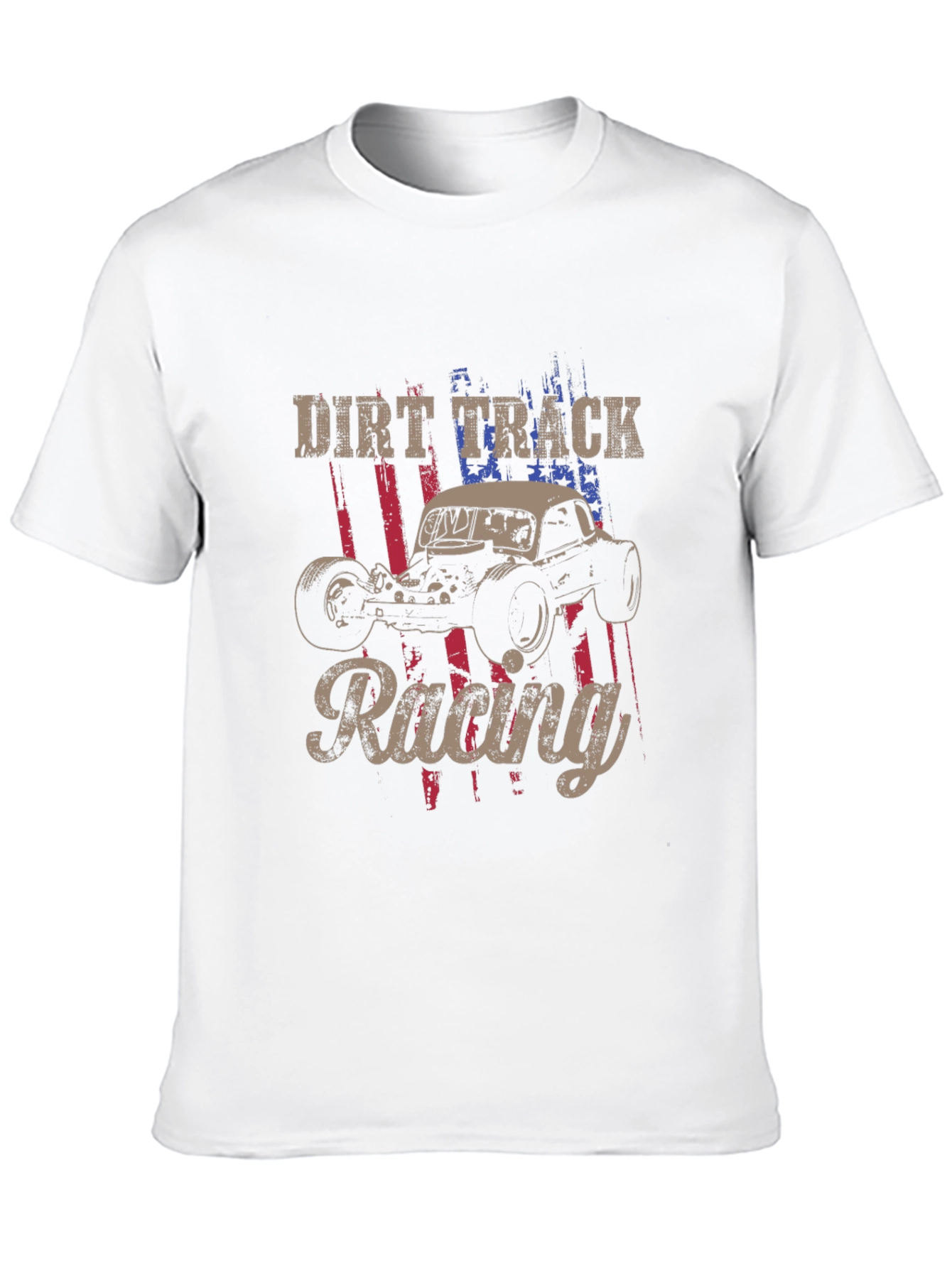 Dirt Track Racing Graphic T-Shirt - Black