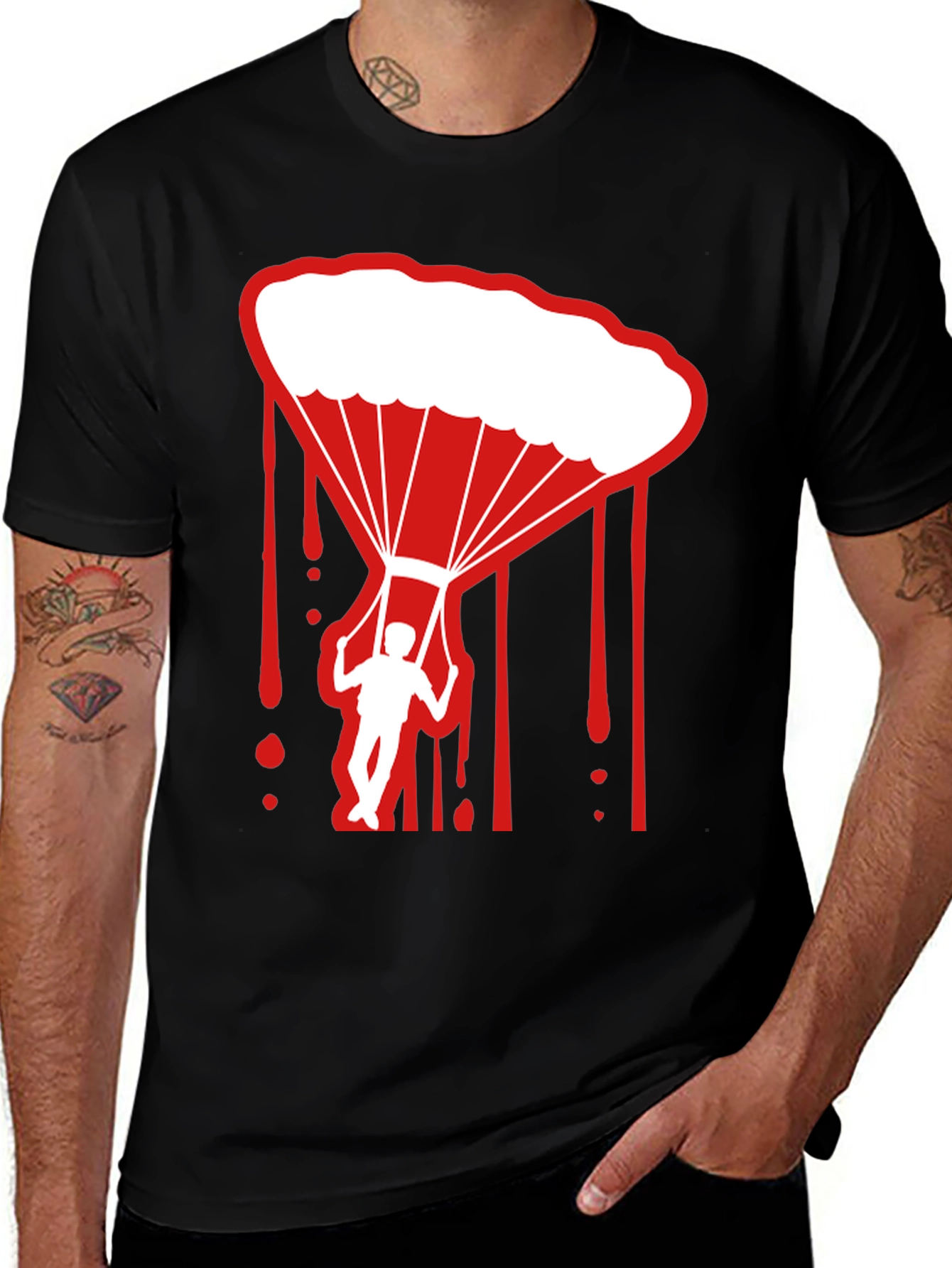 Parachute Graphic Tee - Skydiving Adventure Shirt