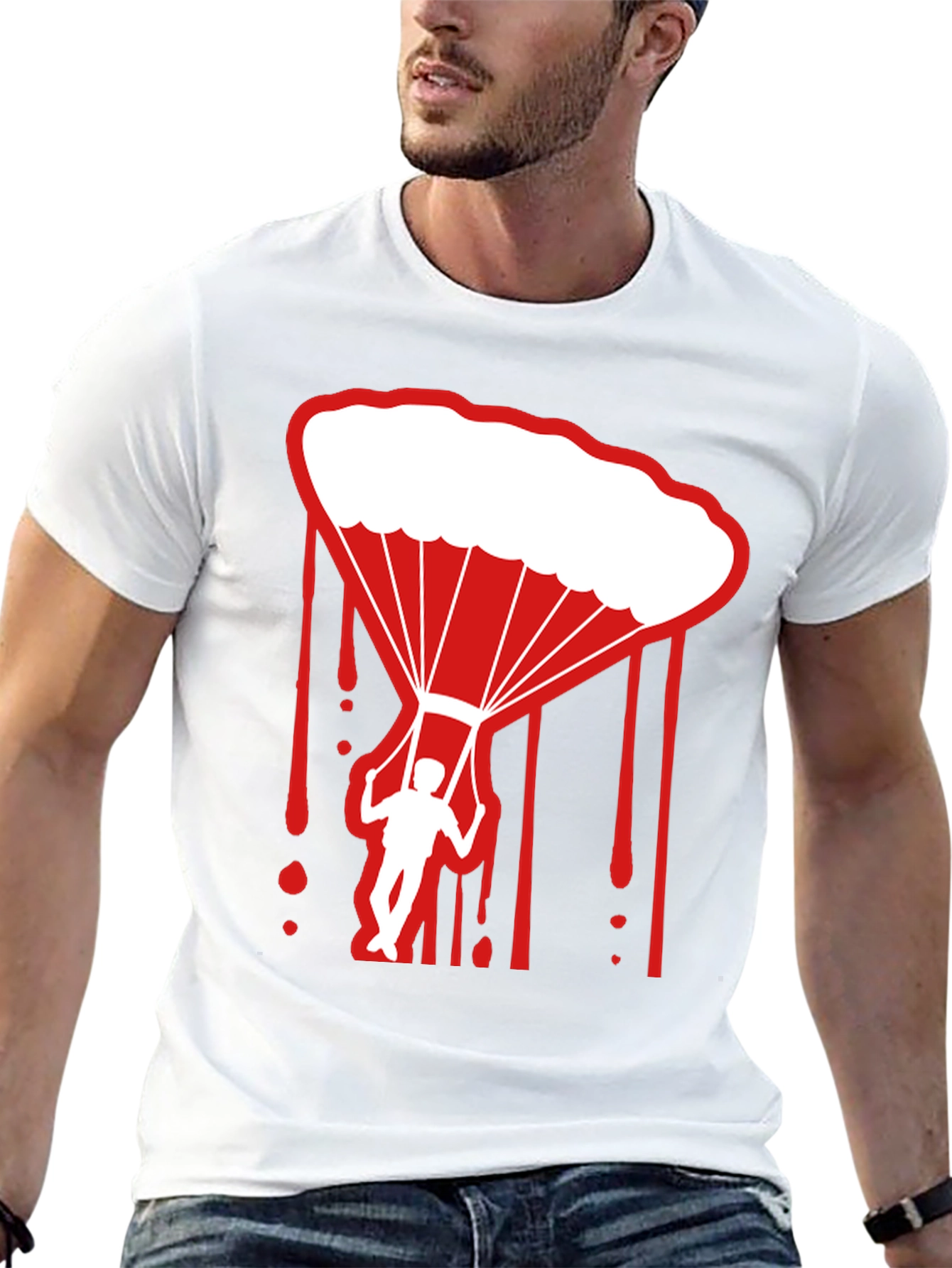 Parachute Graphic Tee - Skydiving Adventure Shirt