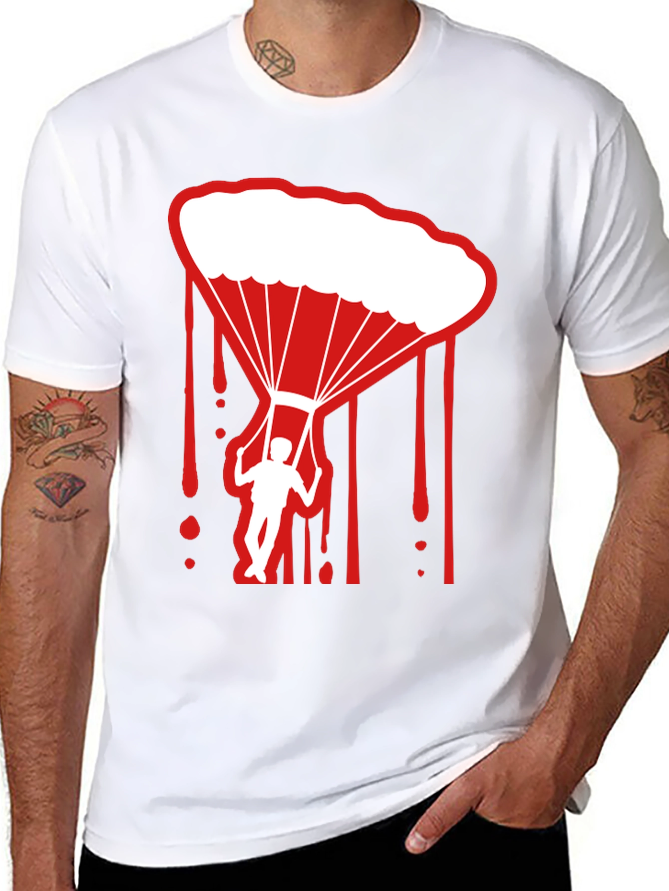 Parachute Graphic Tee - Skydiving Adventure Shirt