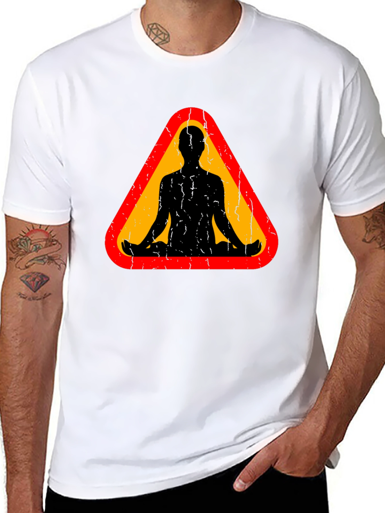 Zen Zone T-Shirt - Meditating Man Graphic Tee