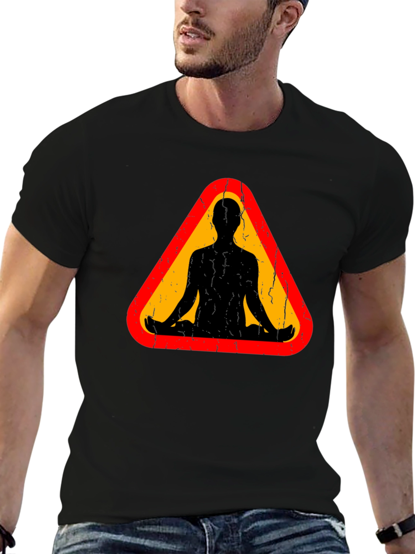 Zen Zone T-Shirt - Meditating Man Graphic Tee
