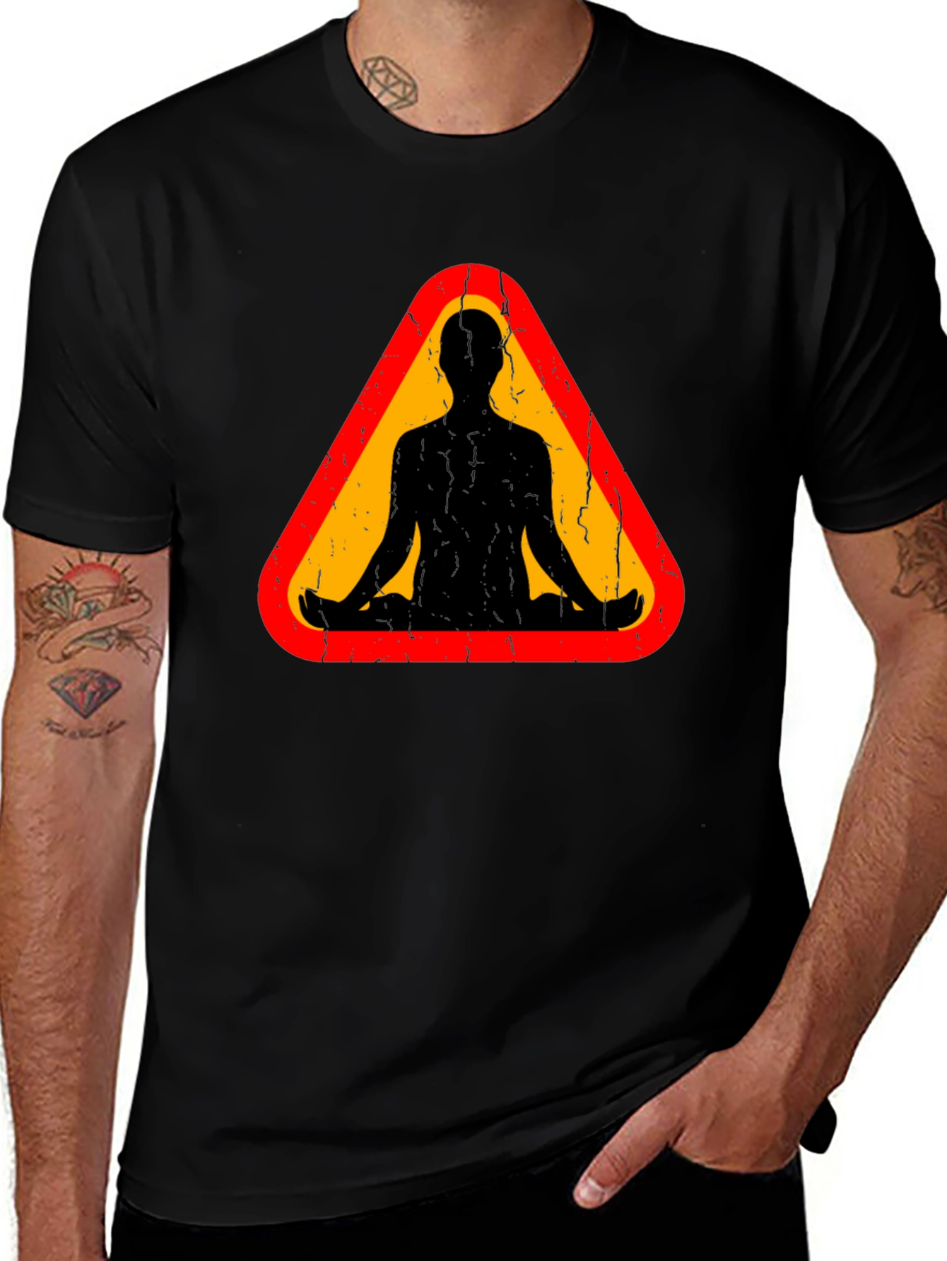 Zen Zone T-Shirt - Meditating Man Graphic Tee