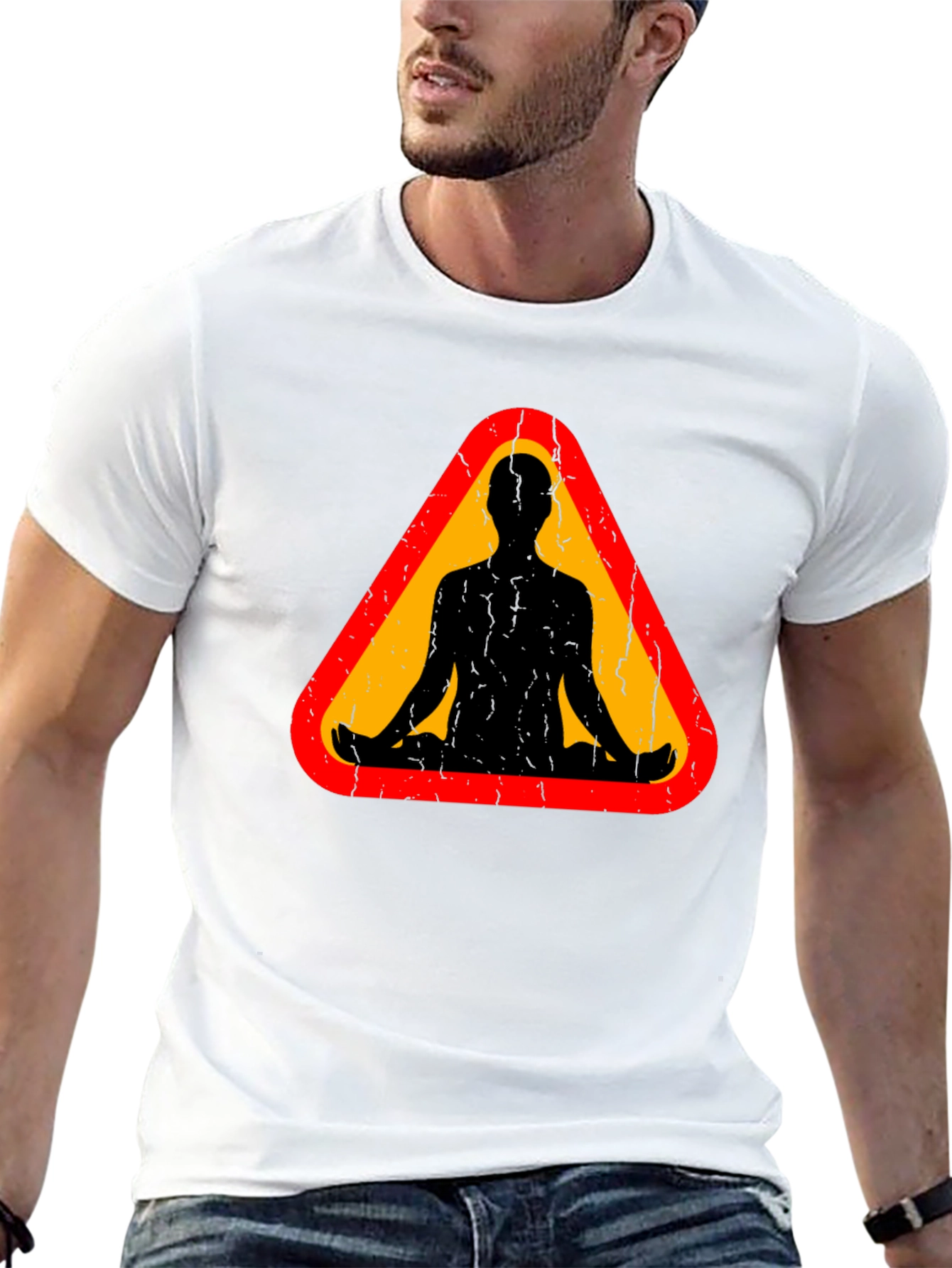 Zen Zone T-Shirt - Meditating Man Graphic Tee