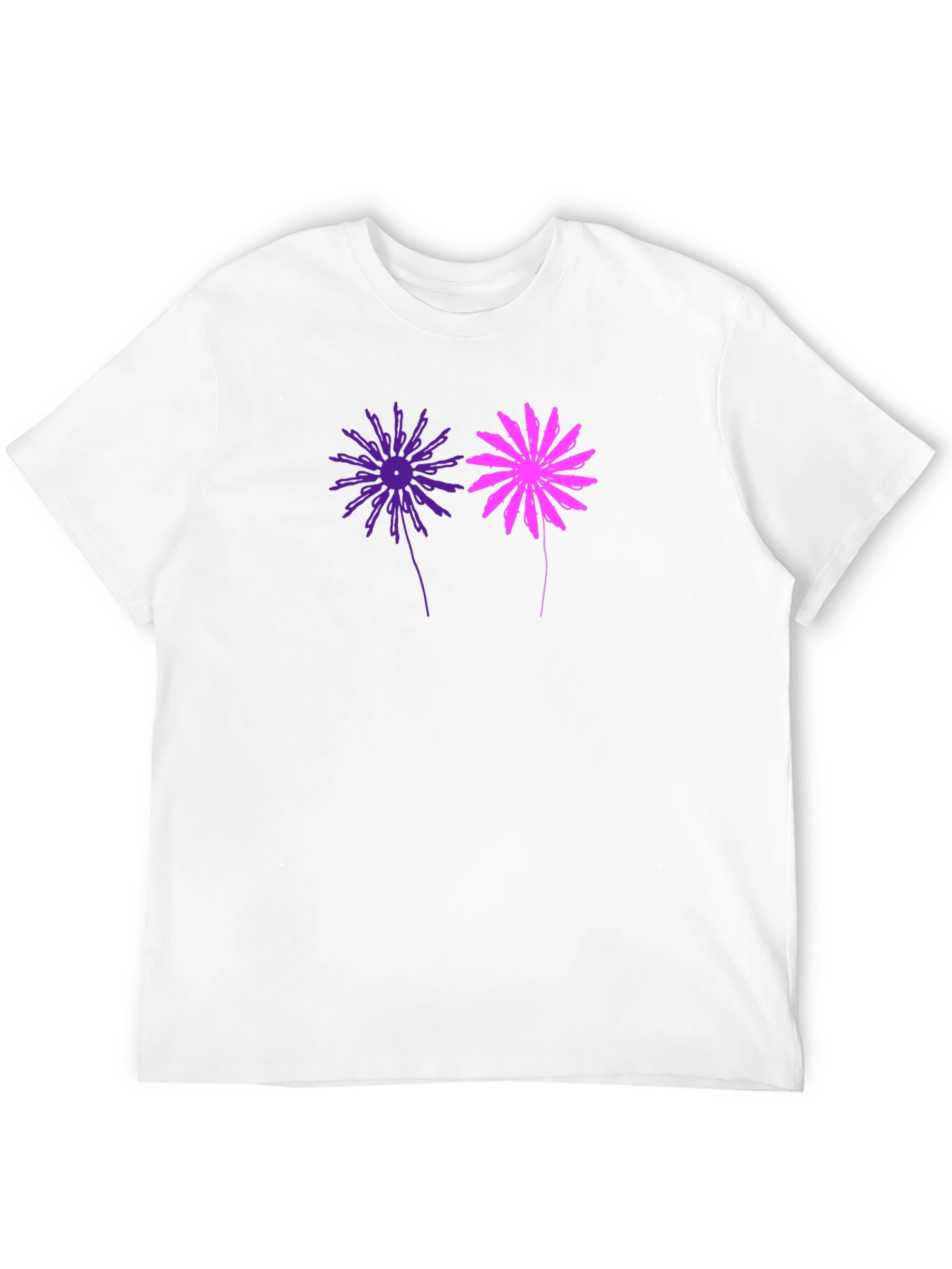 Floral Graphic Tee - Stylish Mens Black T-Shirt