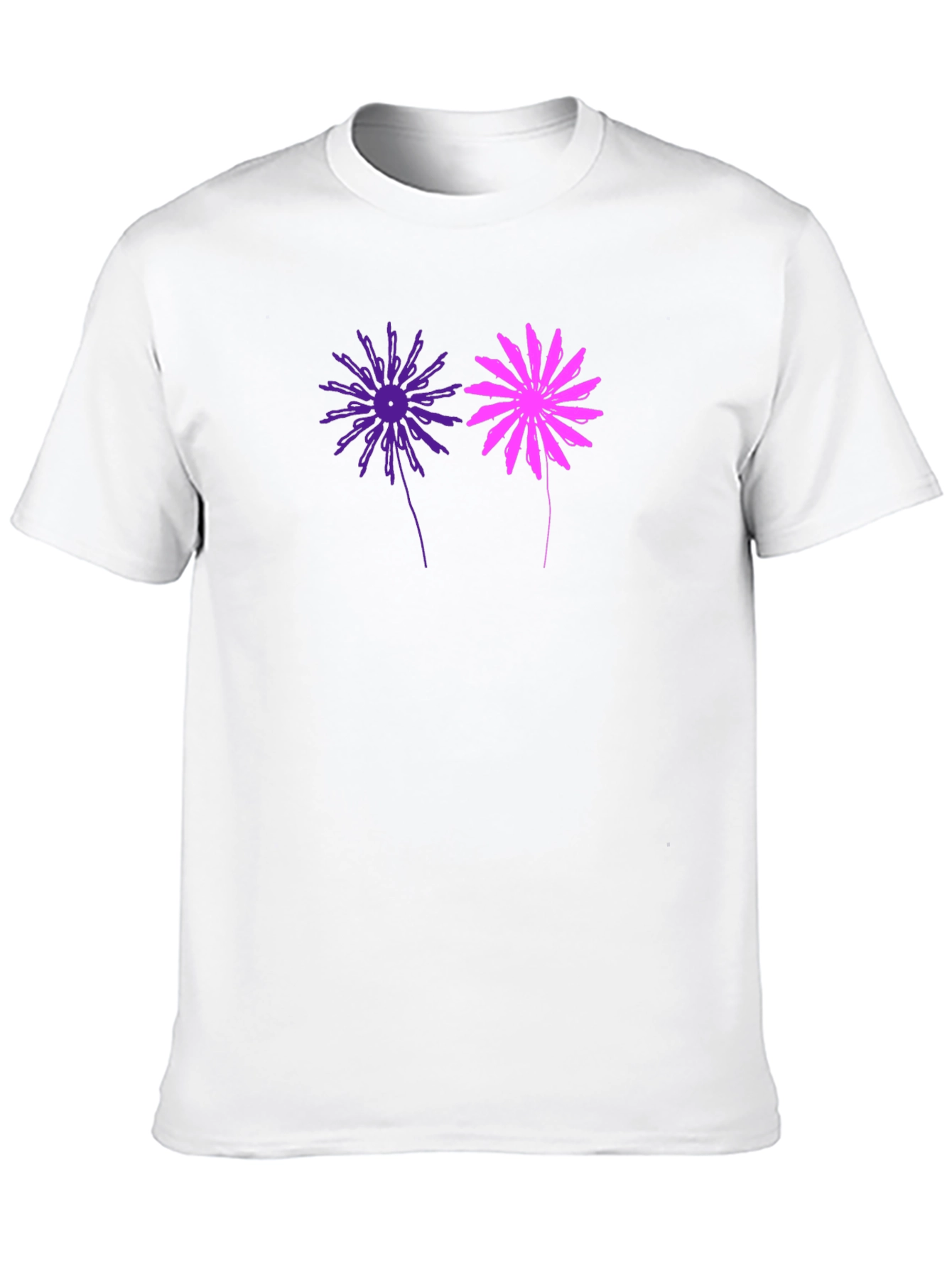 Floral Graphic Tee - Stylish Mens Black T-Shirt