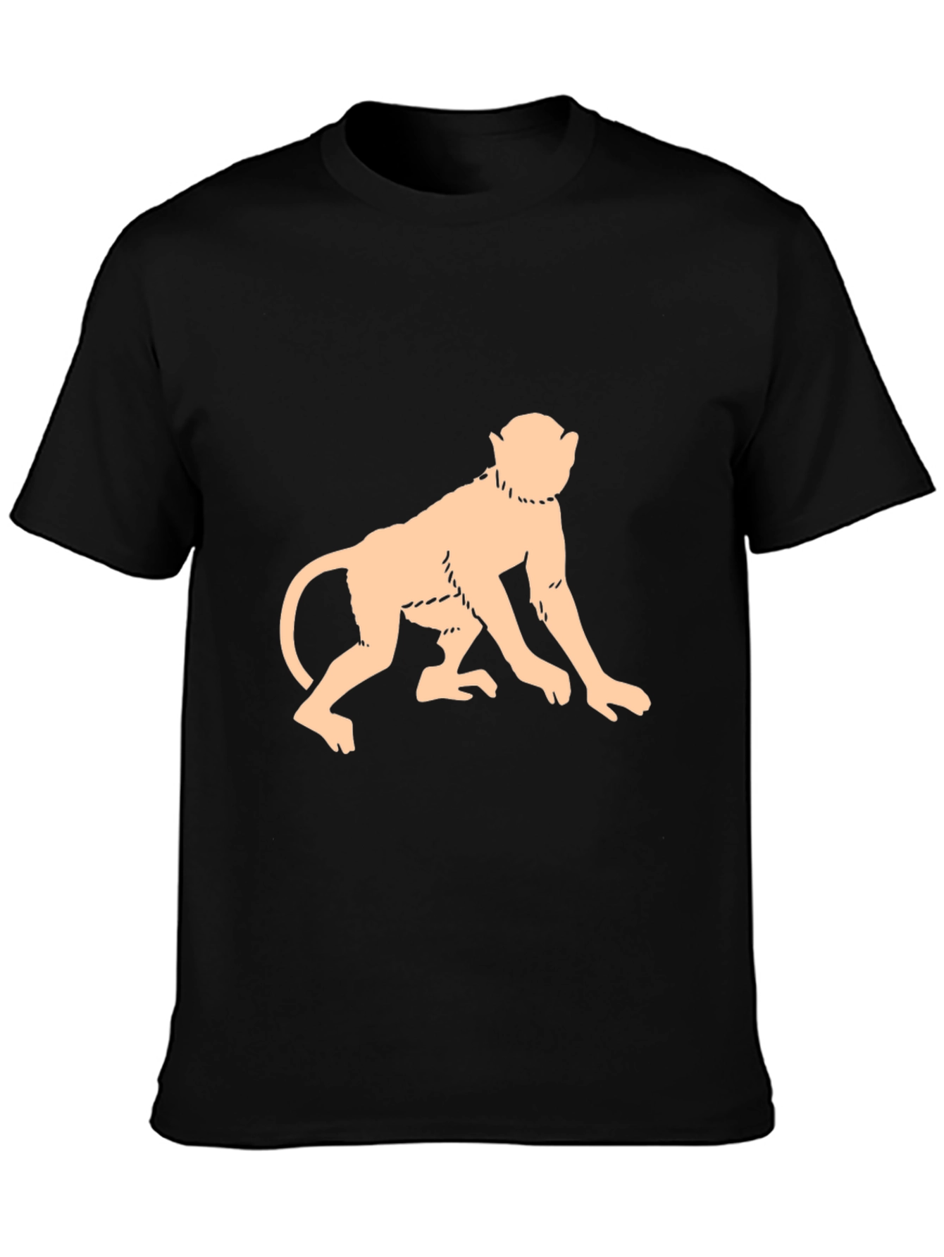 Monkey Graphic Tee - Black Casual T-Shirt