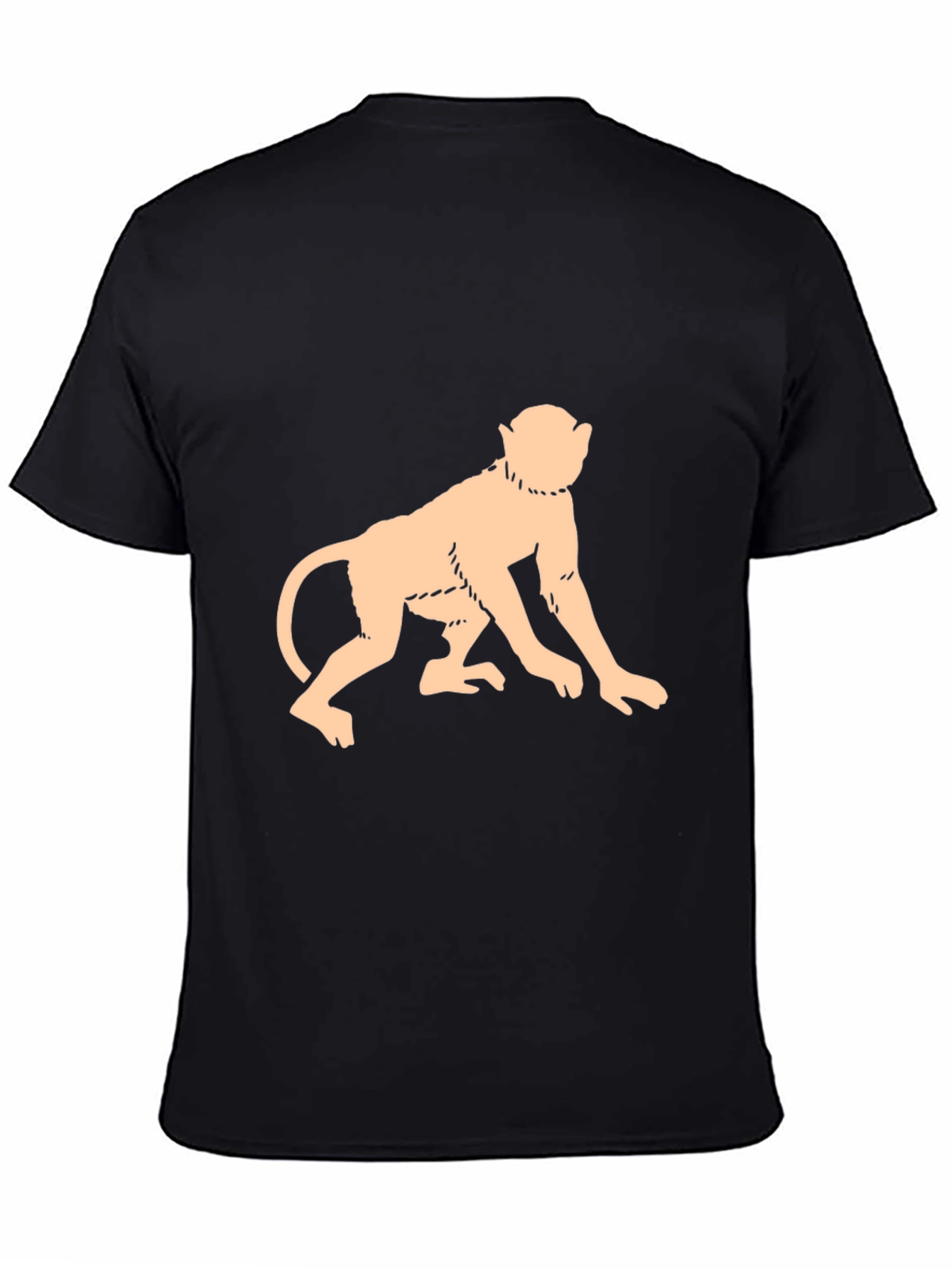 Monkey Graphic Tee - Black Casual T-Shirt