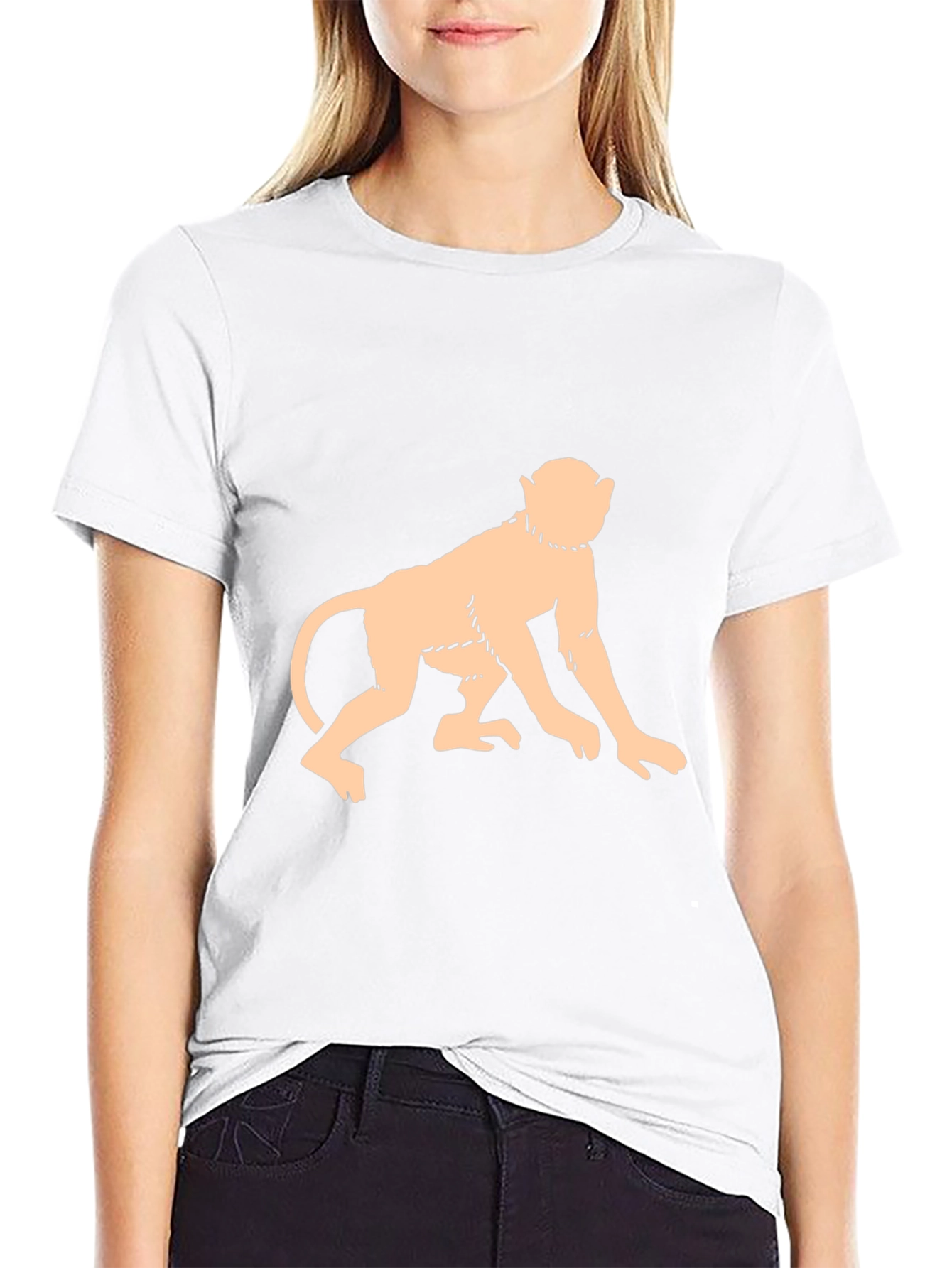 Monkey Graphic Tee - Black Casual T-Shirt