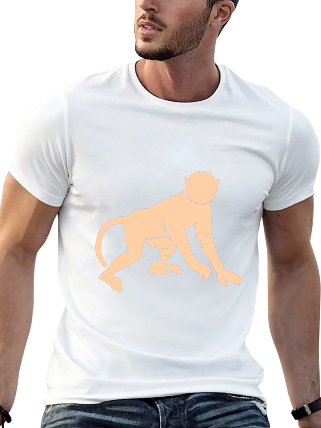 Monkey Graphic Tee - Black Casual T-Shirt