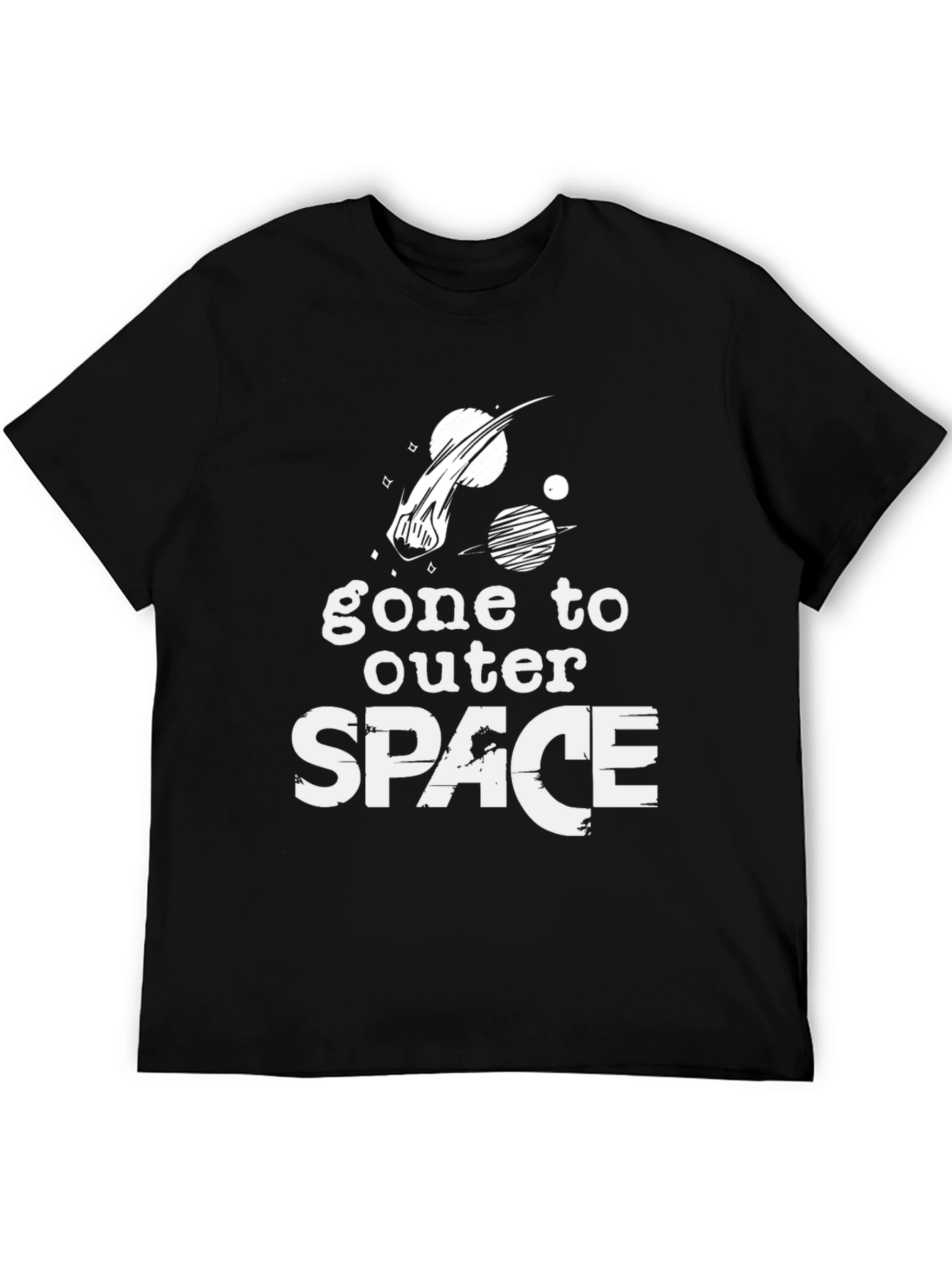 Gone to Outer Space T-Shirt | Black Graphic Tee