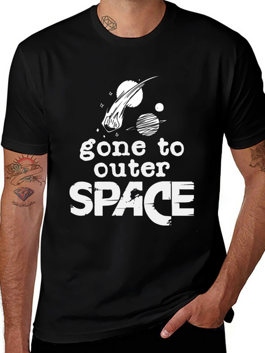 Gone to Outer Space T-Shirt | Black Graphic Tee