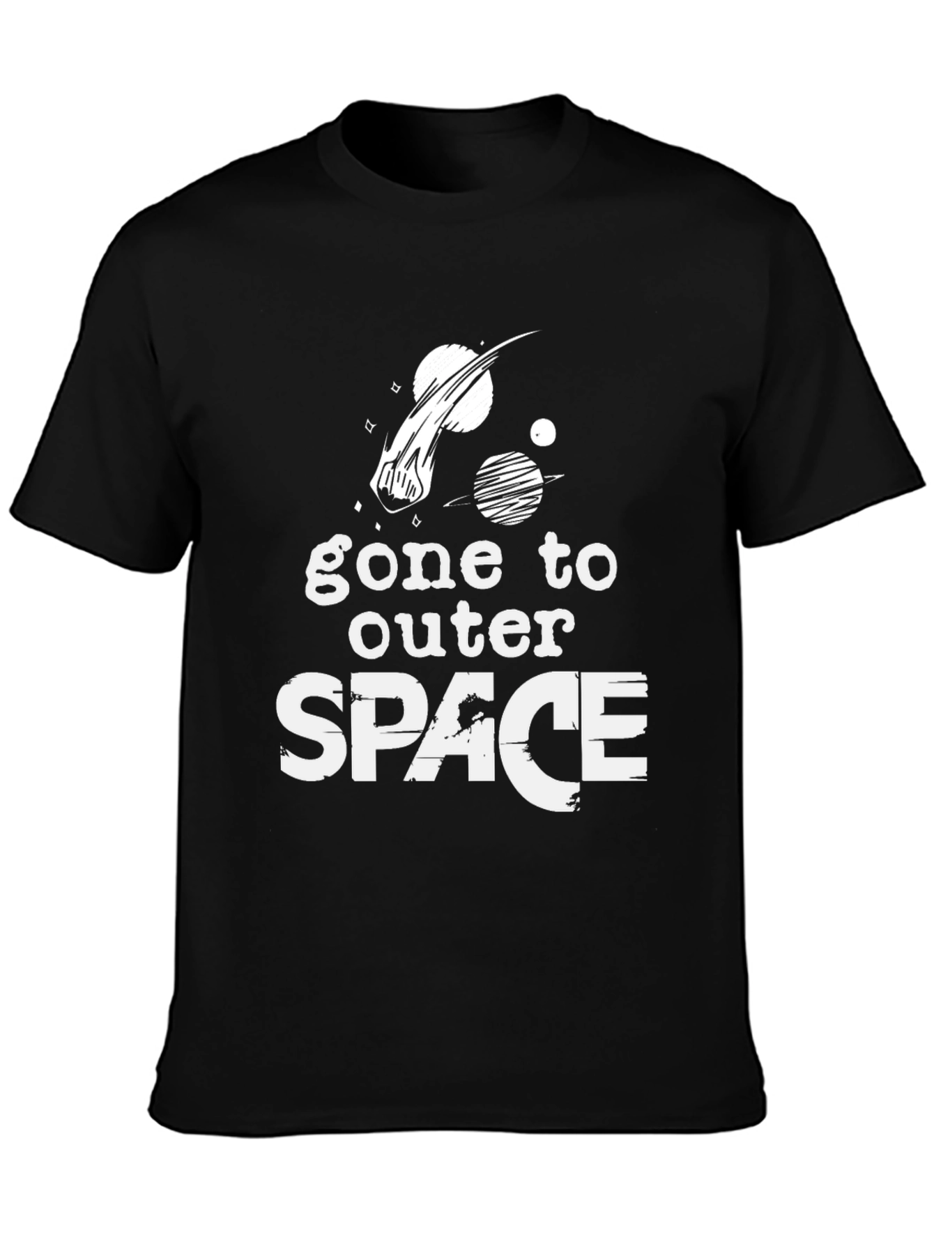 Gone to Outer Space T-Shirt | Black Graphic Tee