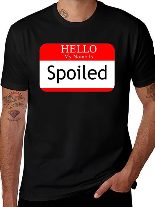 Funny Spoiled Name Tag Graphic T-Shirt