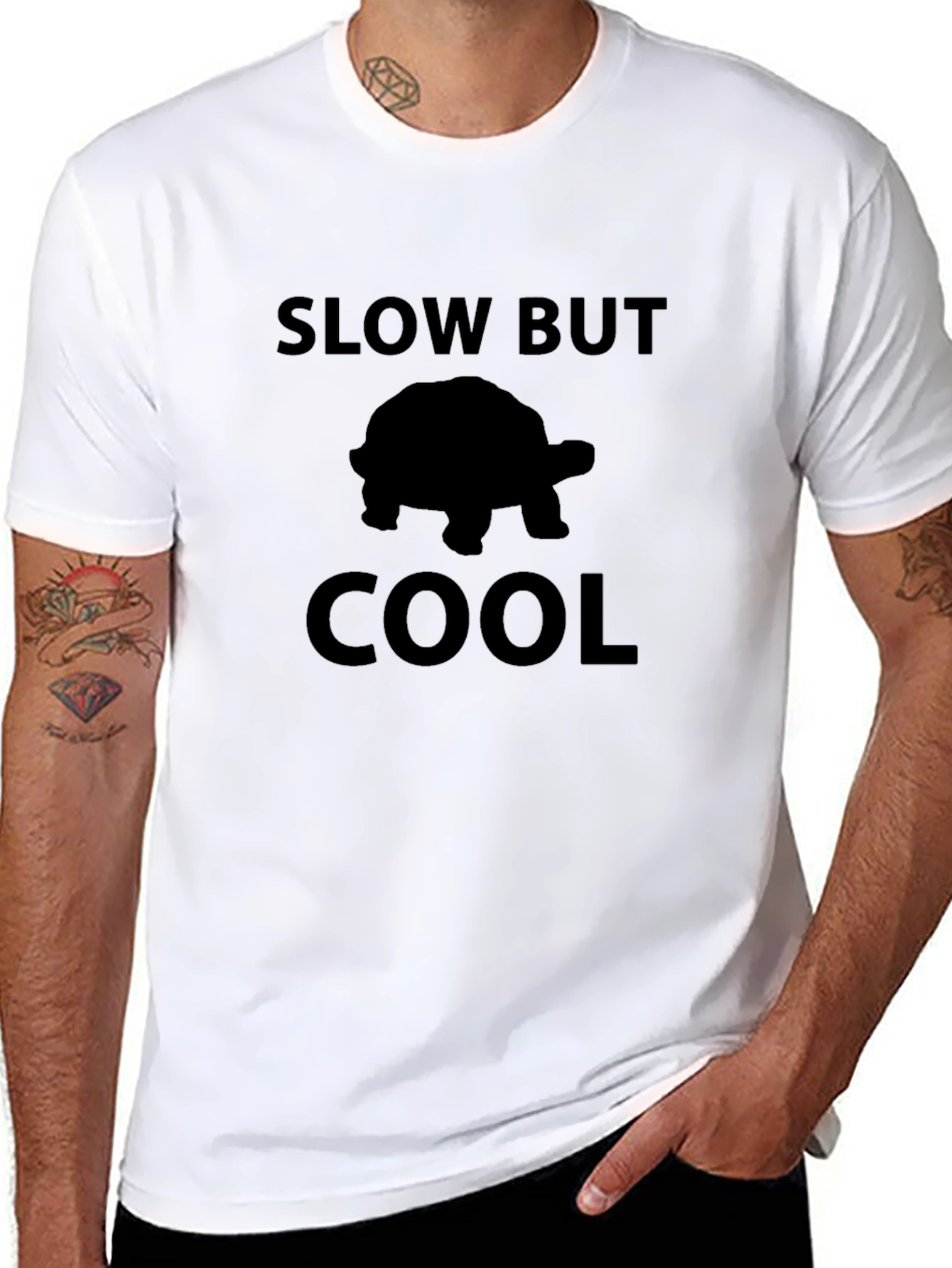 Slow But Cool Turtle Graphic T-Shirt