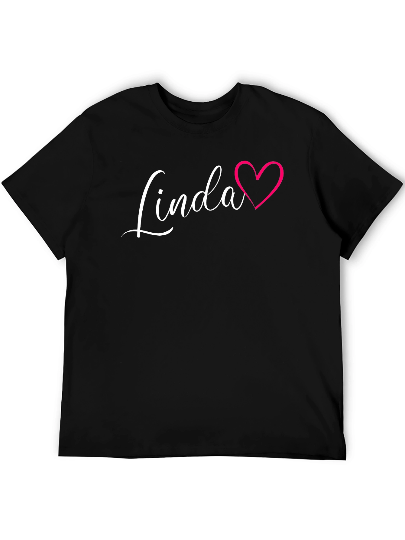 Linda Heart Graphic Tee - Black Unisex T-Shirt