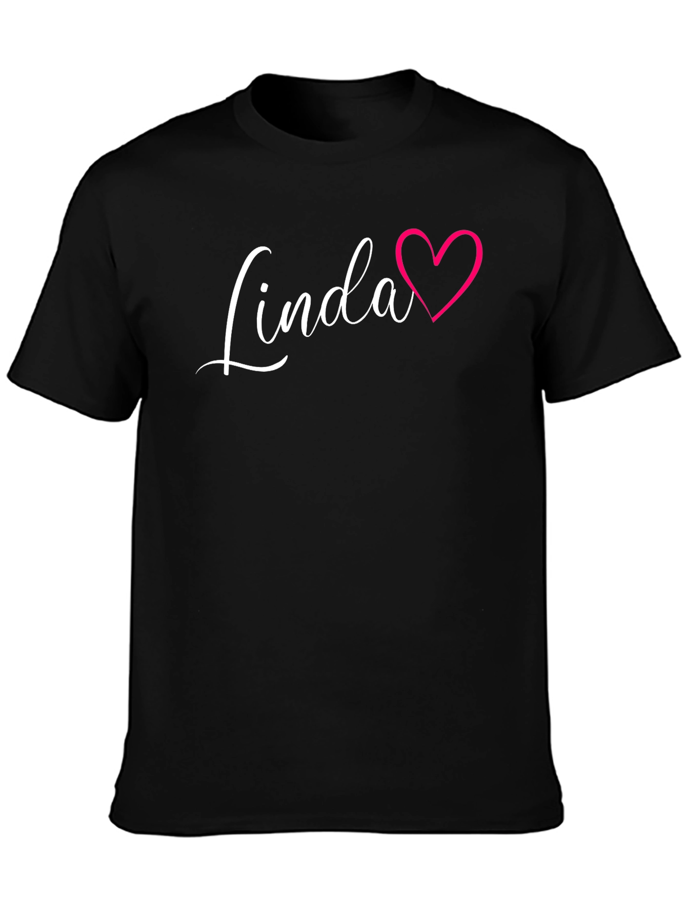 Linda Heart Graphic Tee - Black Unisex T-Shirt