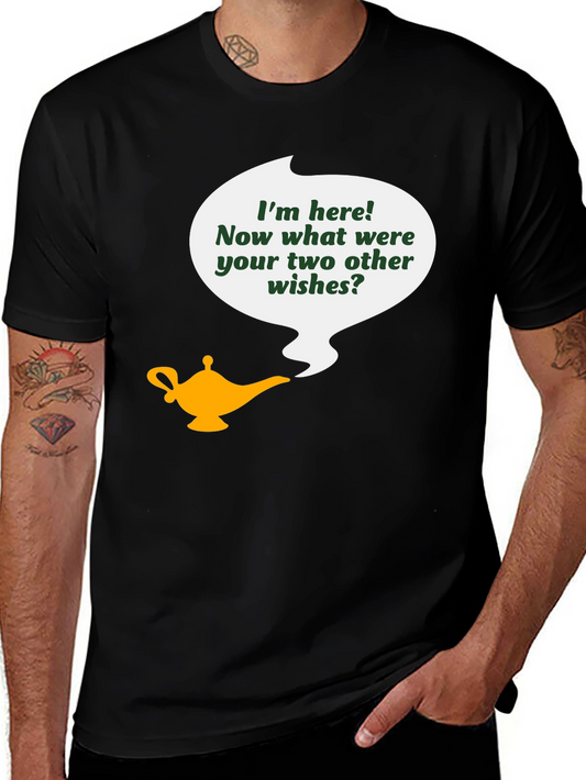 Genie Lamp Wish T-Shirt - Black
