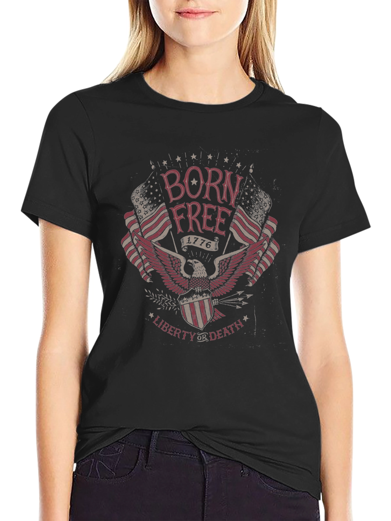 Born Free American Eagle Patriotic T-Shirt