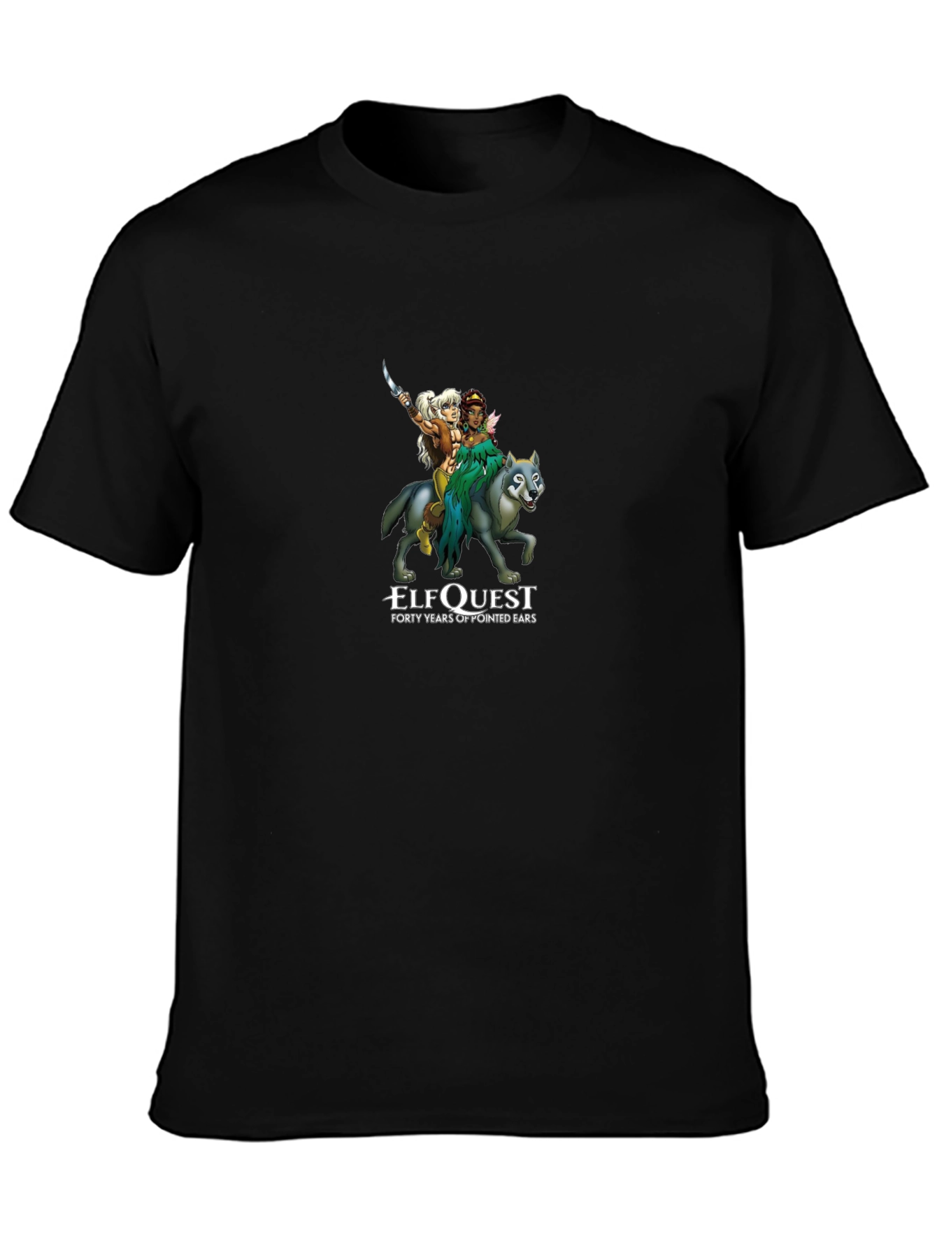 ElfQuest 40 Years Black T-Shirt