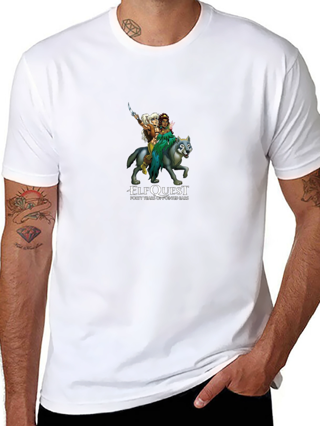 ElfQuest 40 Years Black T-Shirt