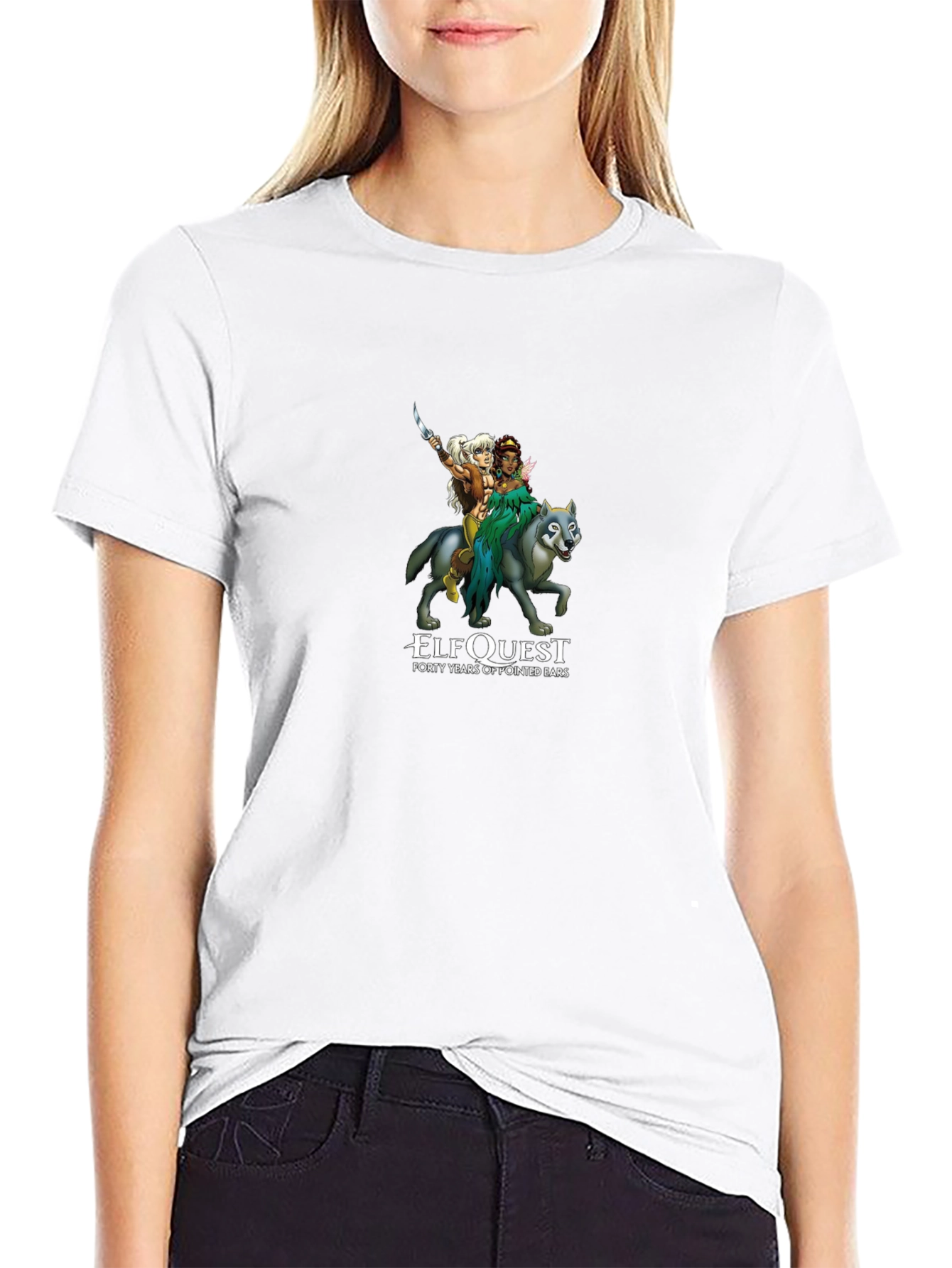 ElfQuest 40 Years Black T-Shirt