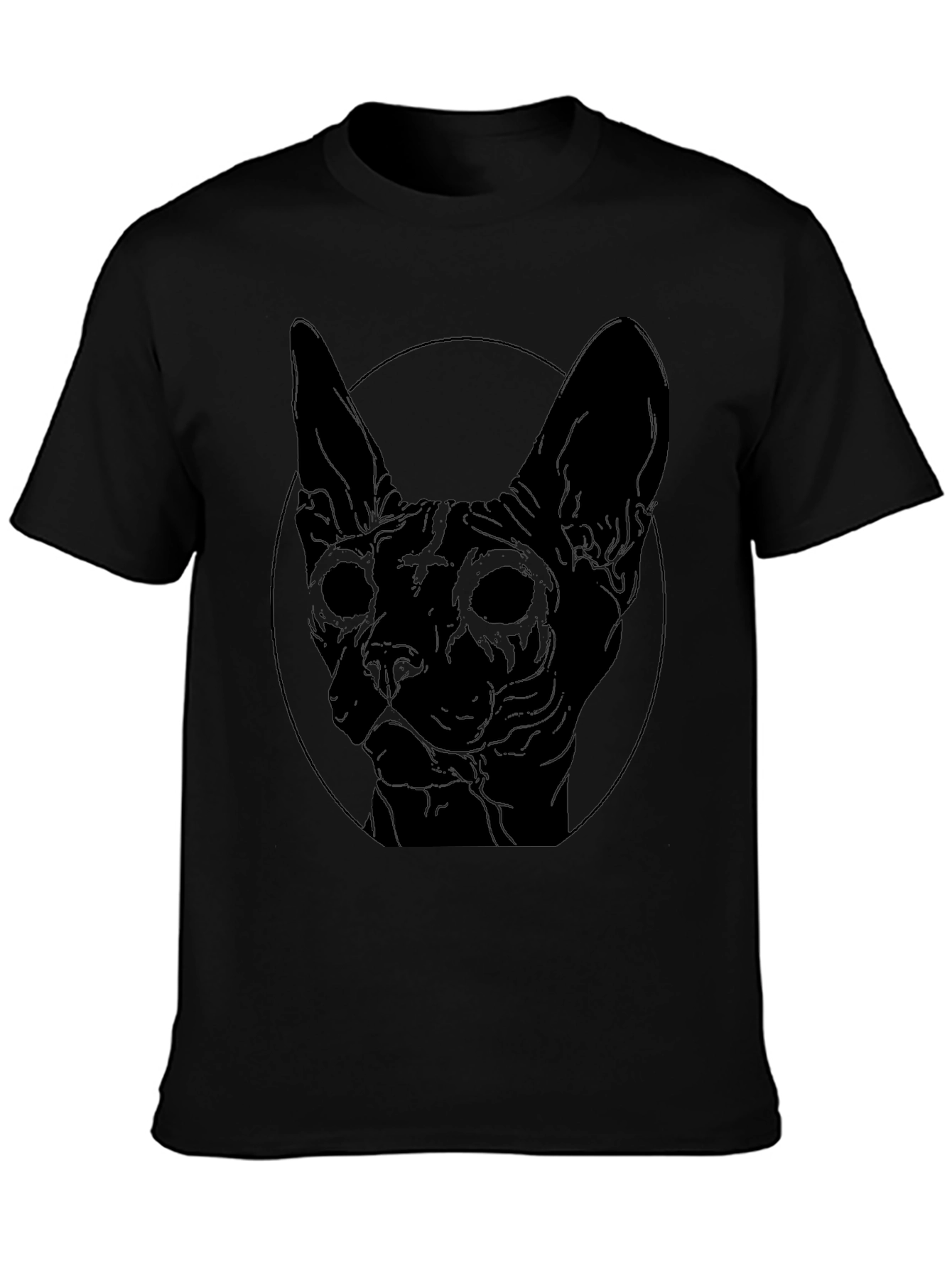 Black Cat Graphic T-Shirt - Edgy Style