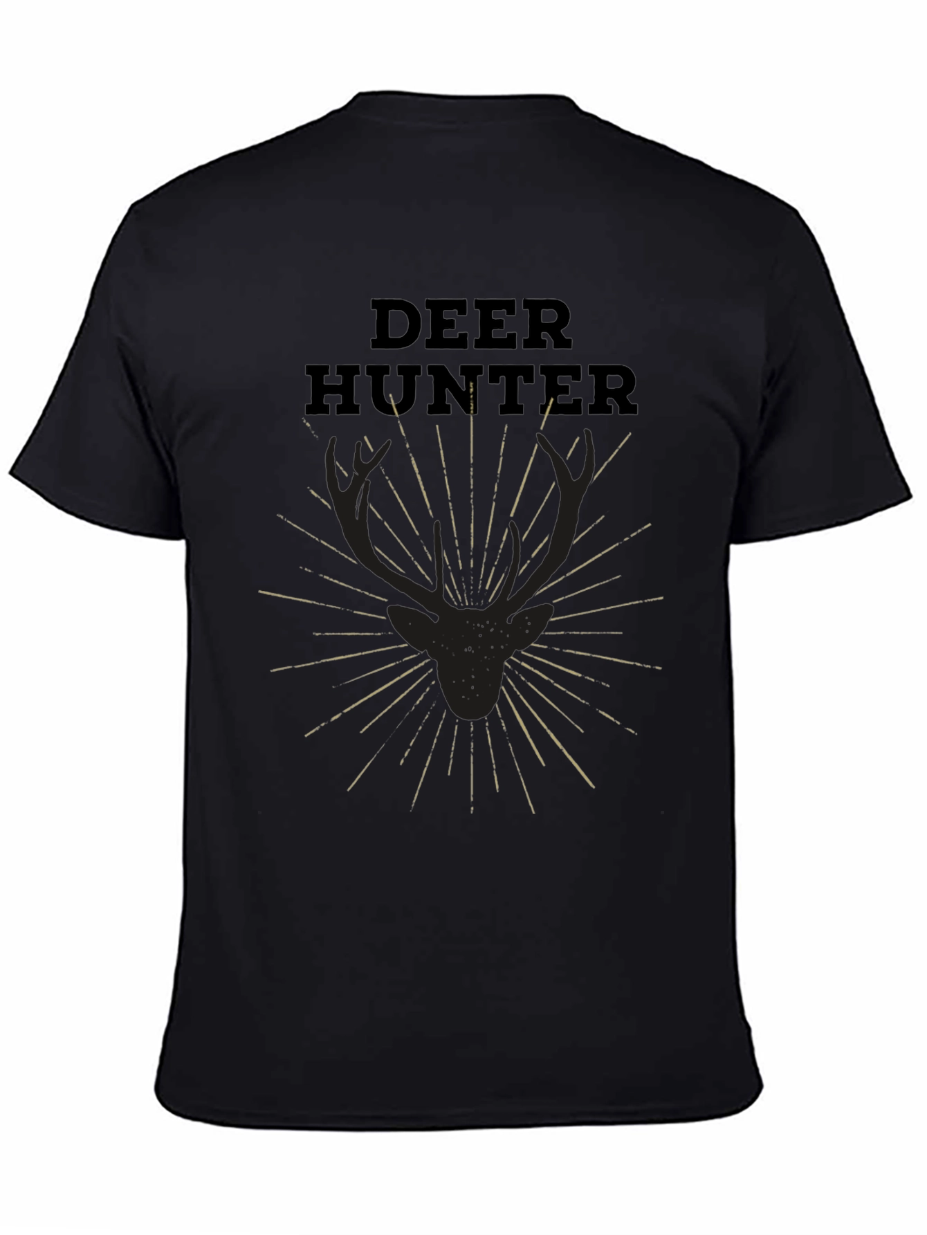 Deer Hunter Graphic Tee - Black Short Sleeve