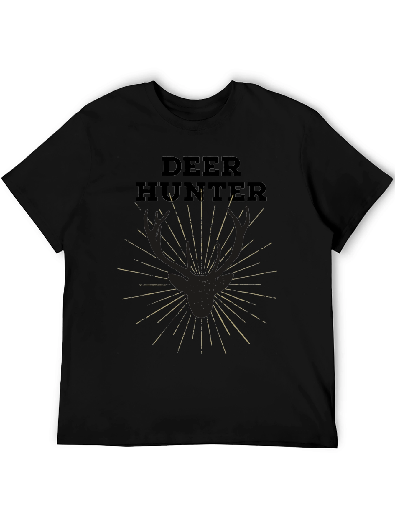 Deer Hunter Graphic Tee - Black Short Sleeve