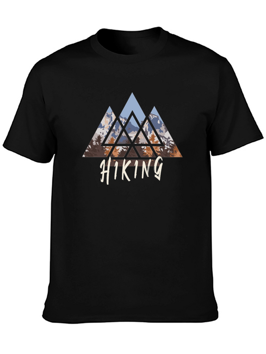 Hiking Mountain Graphic Tee - Black
