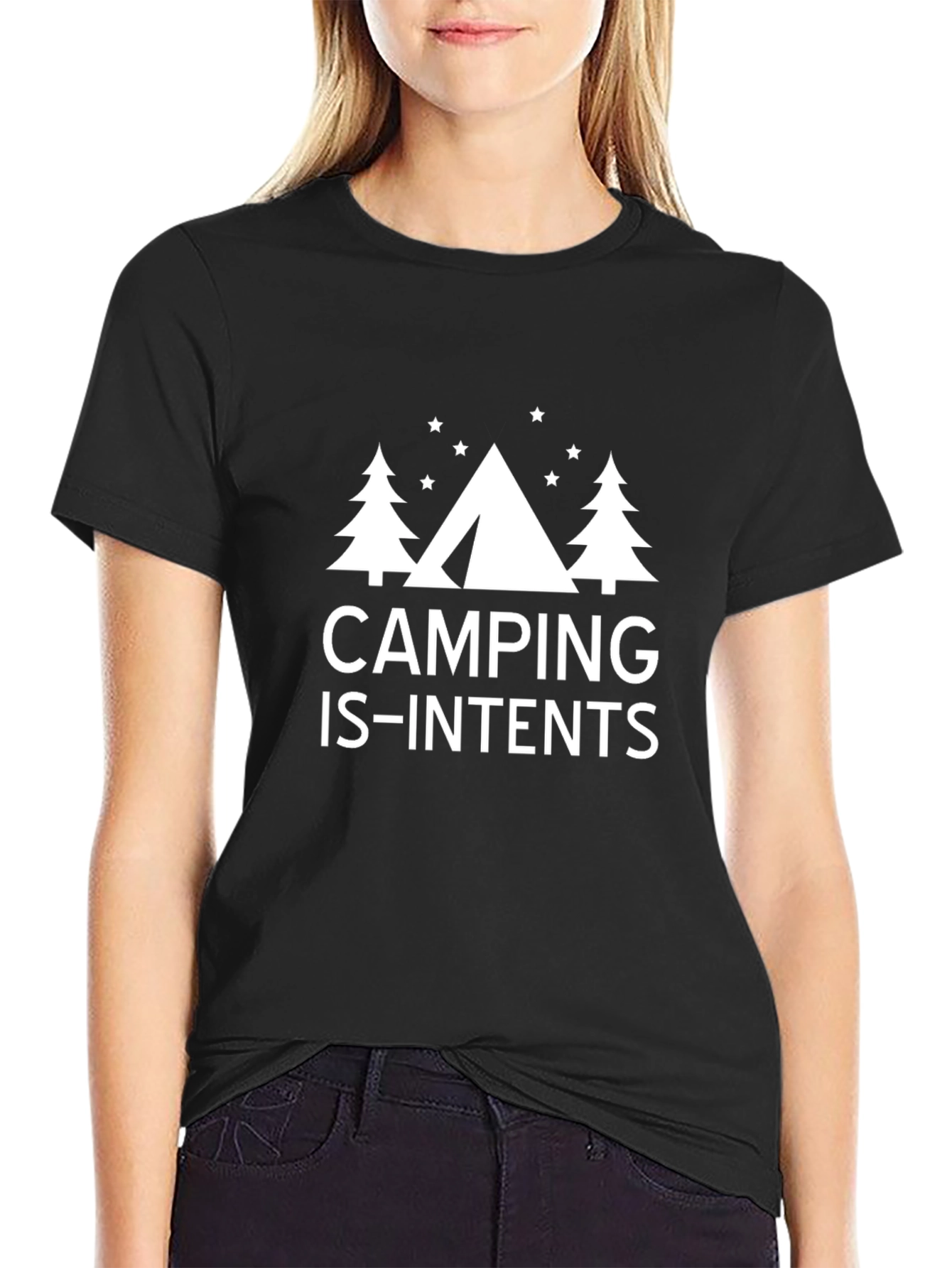 Camping Is-Intents Graphic T-Shirt