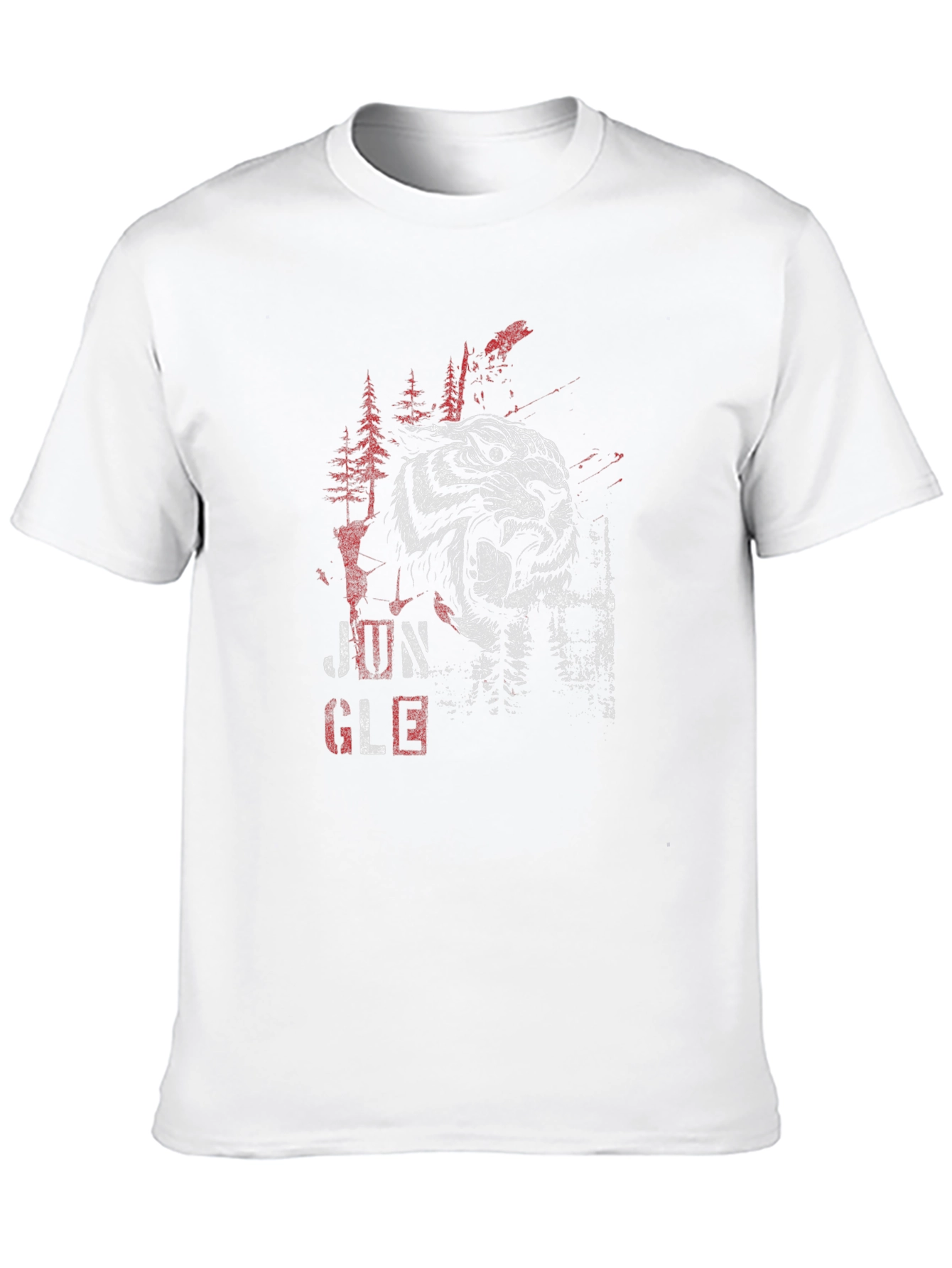 Jungle Tiger Graphic Print Black T-Shirt