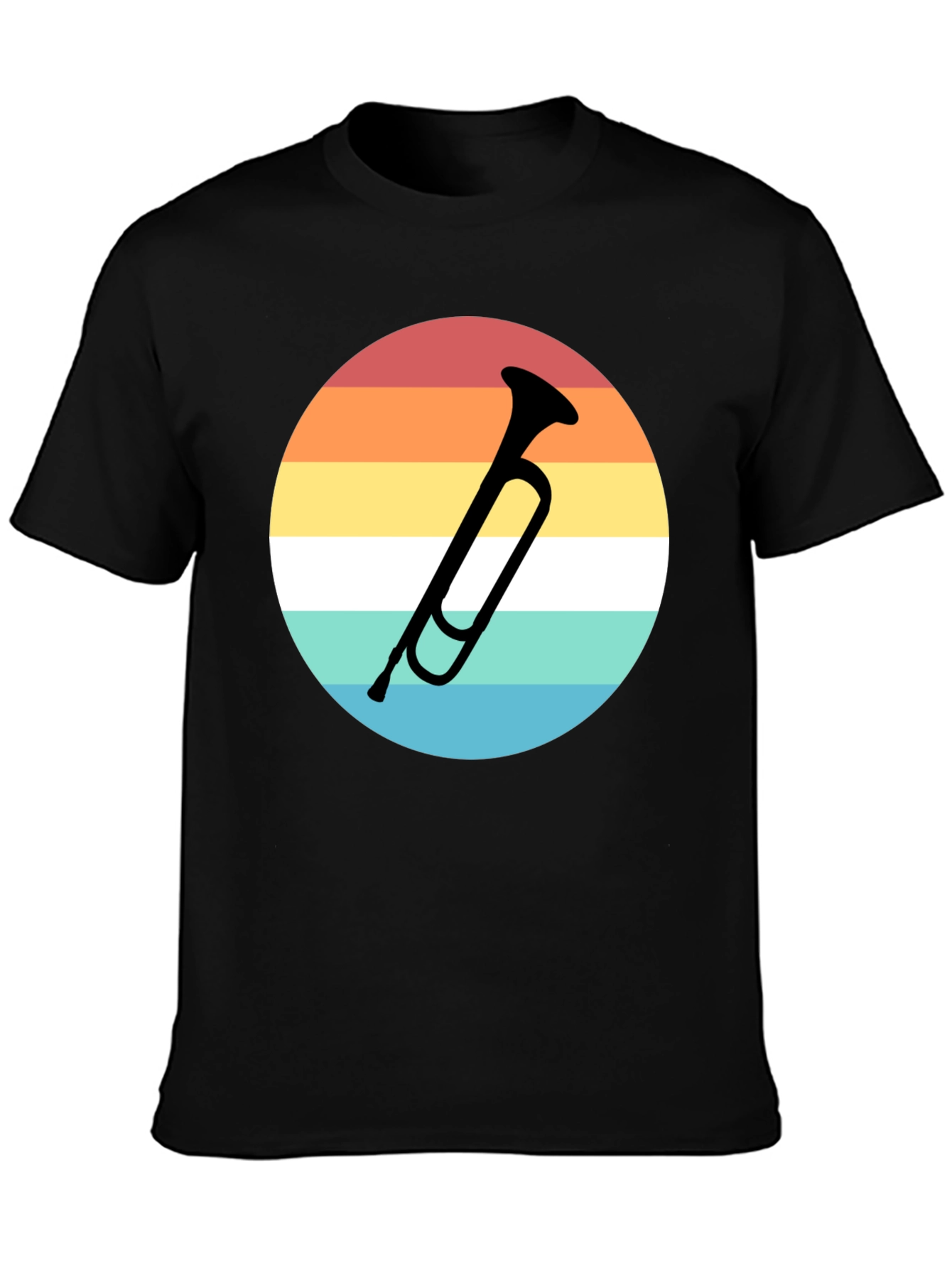 Retro Trumpet Graphic Tee - Musician Style Shirt
