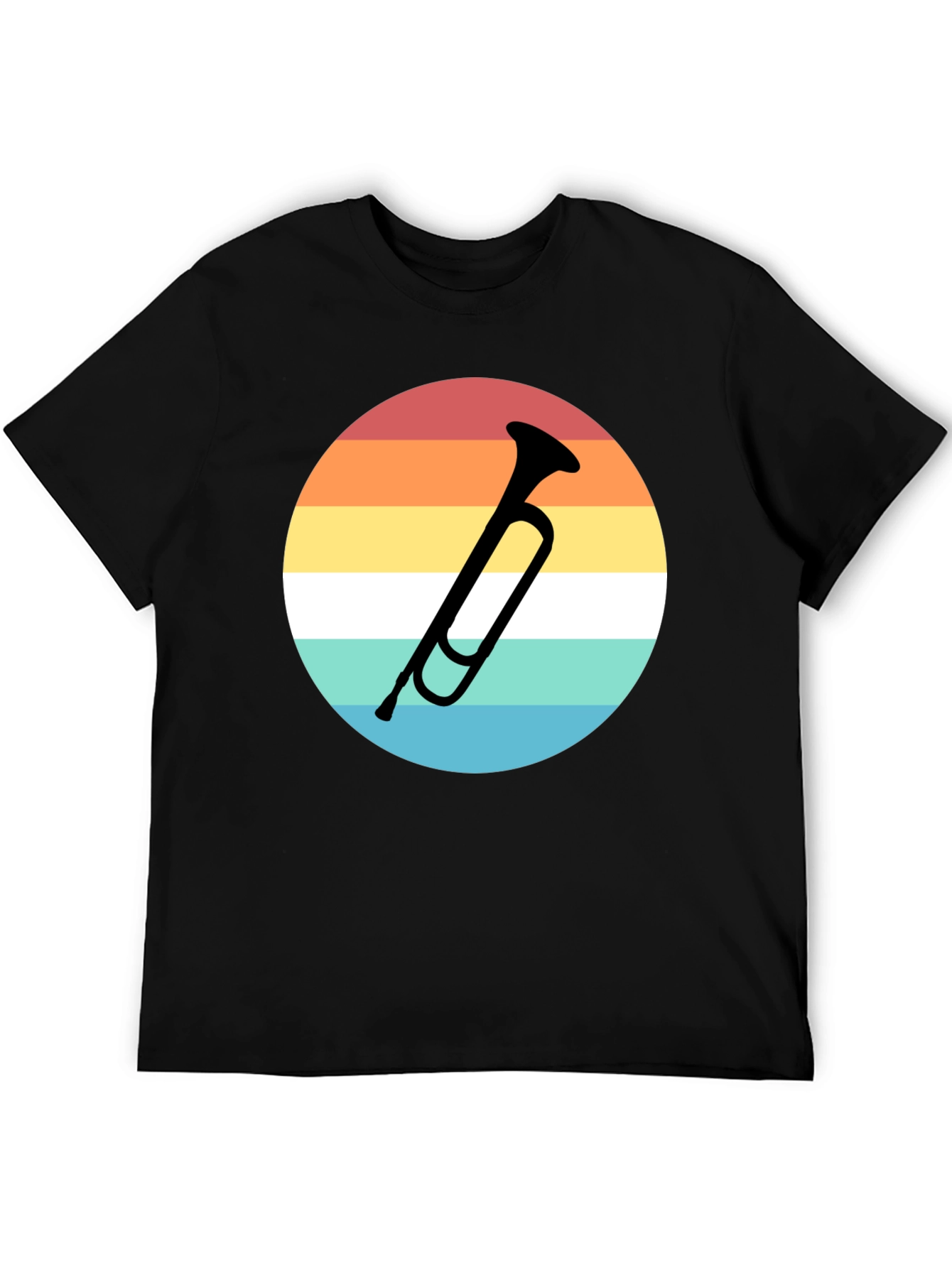 Retro Trumpet Graphic Tee - Musician Style Shirt